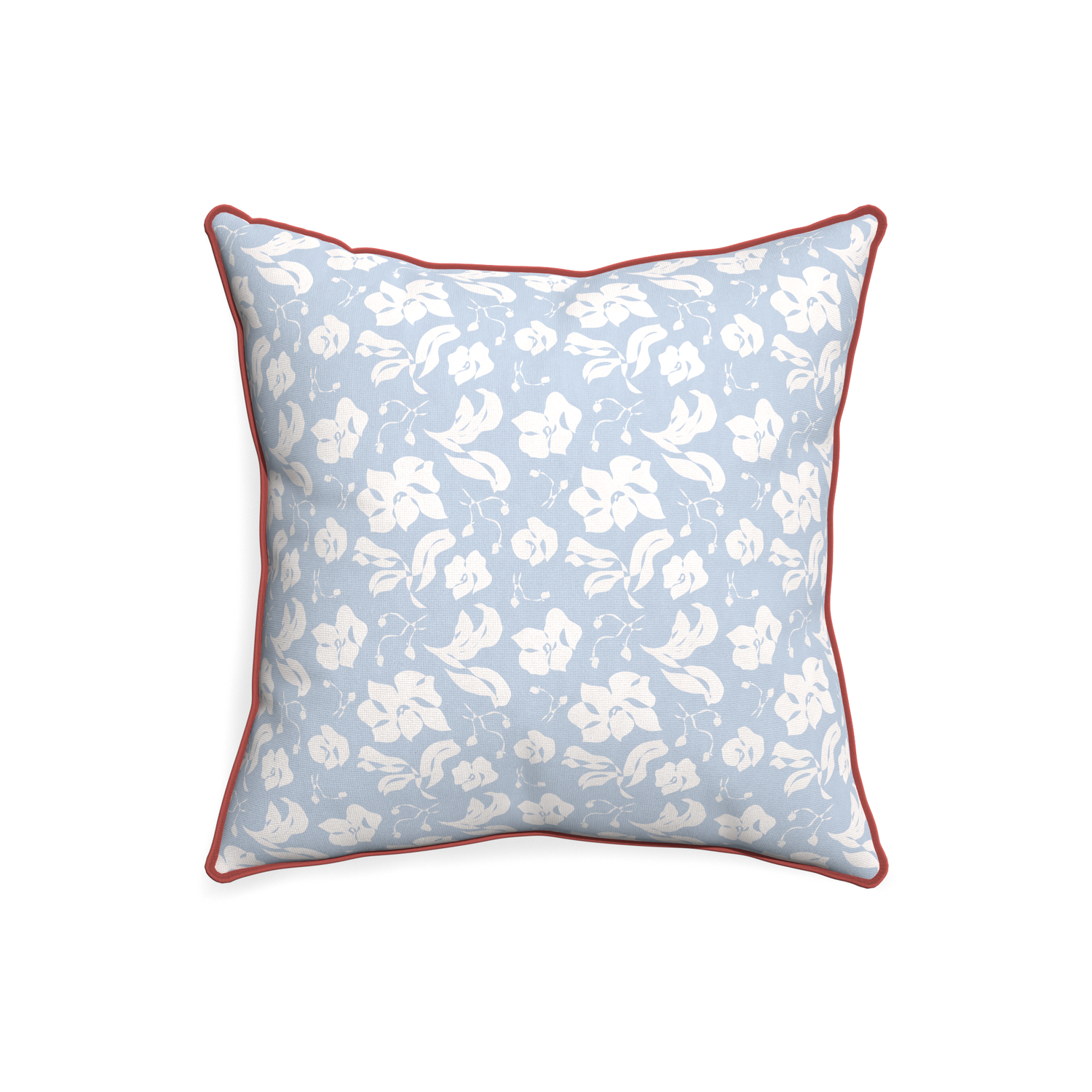 20-square georgia custom pillow with c piping on white background