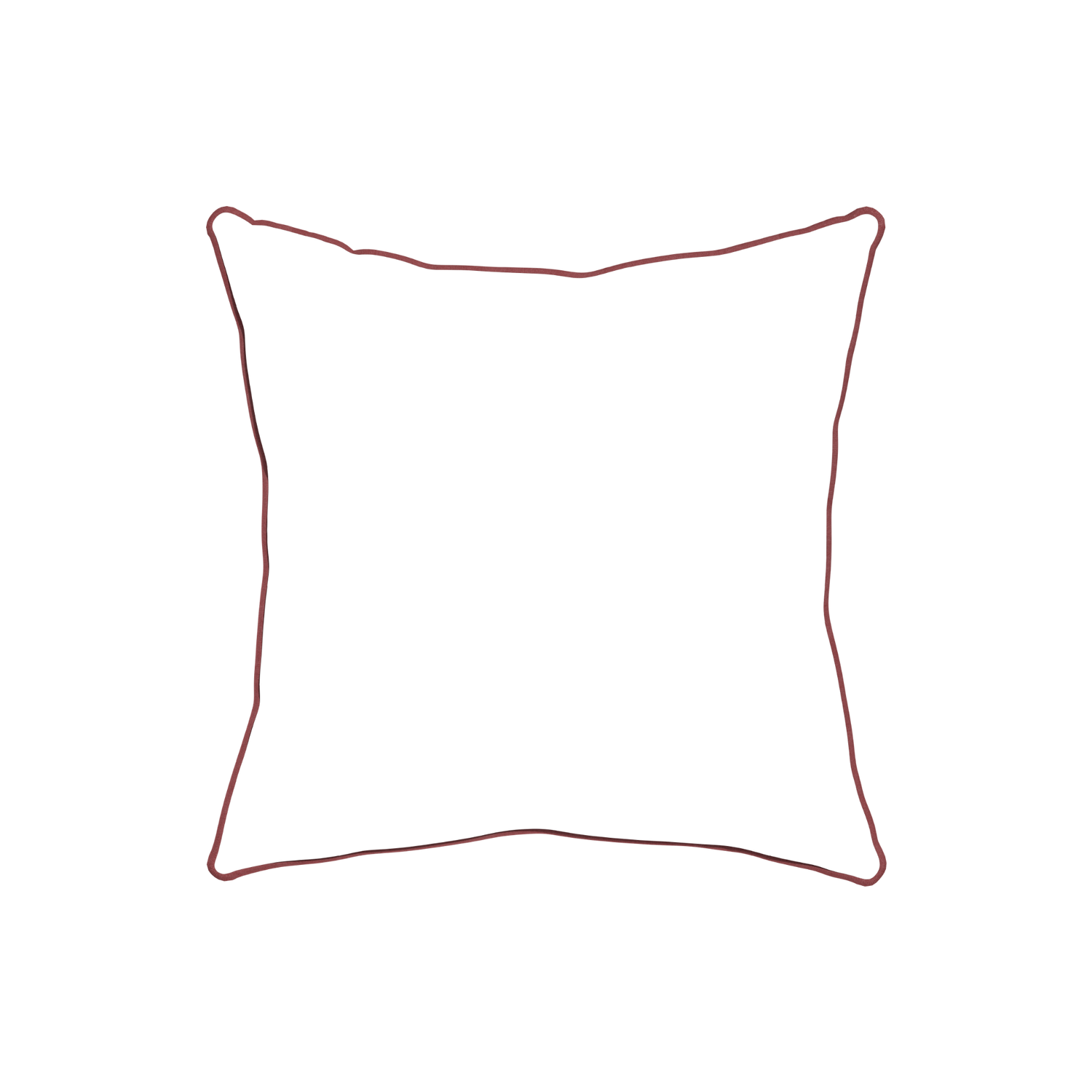 20-square hayes coral custom coral geometricpillow with c piping on white background