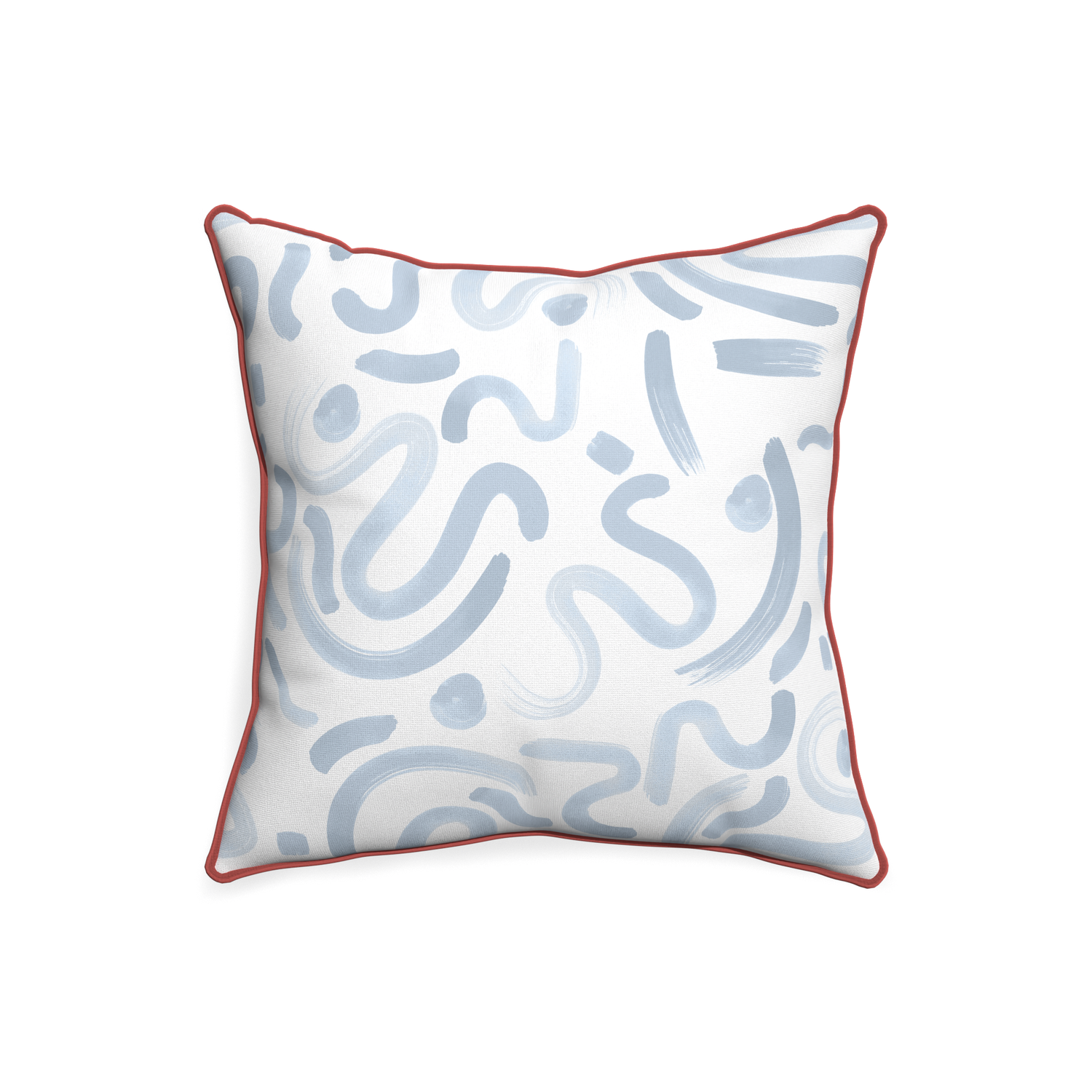 20-square hockney sky custom pillow with c piping on white background