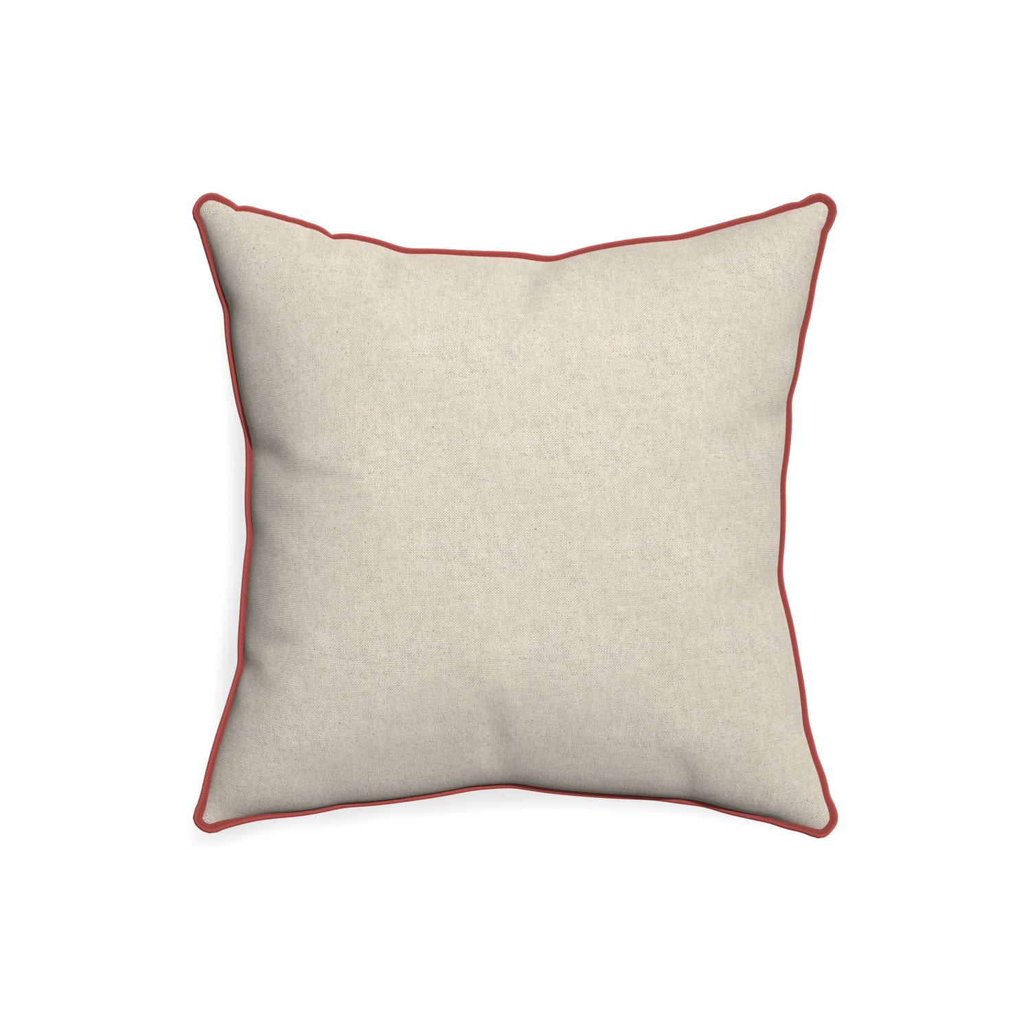 20-square oat custom pillow with c piping on white background
