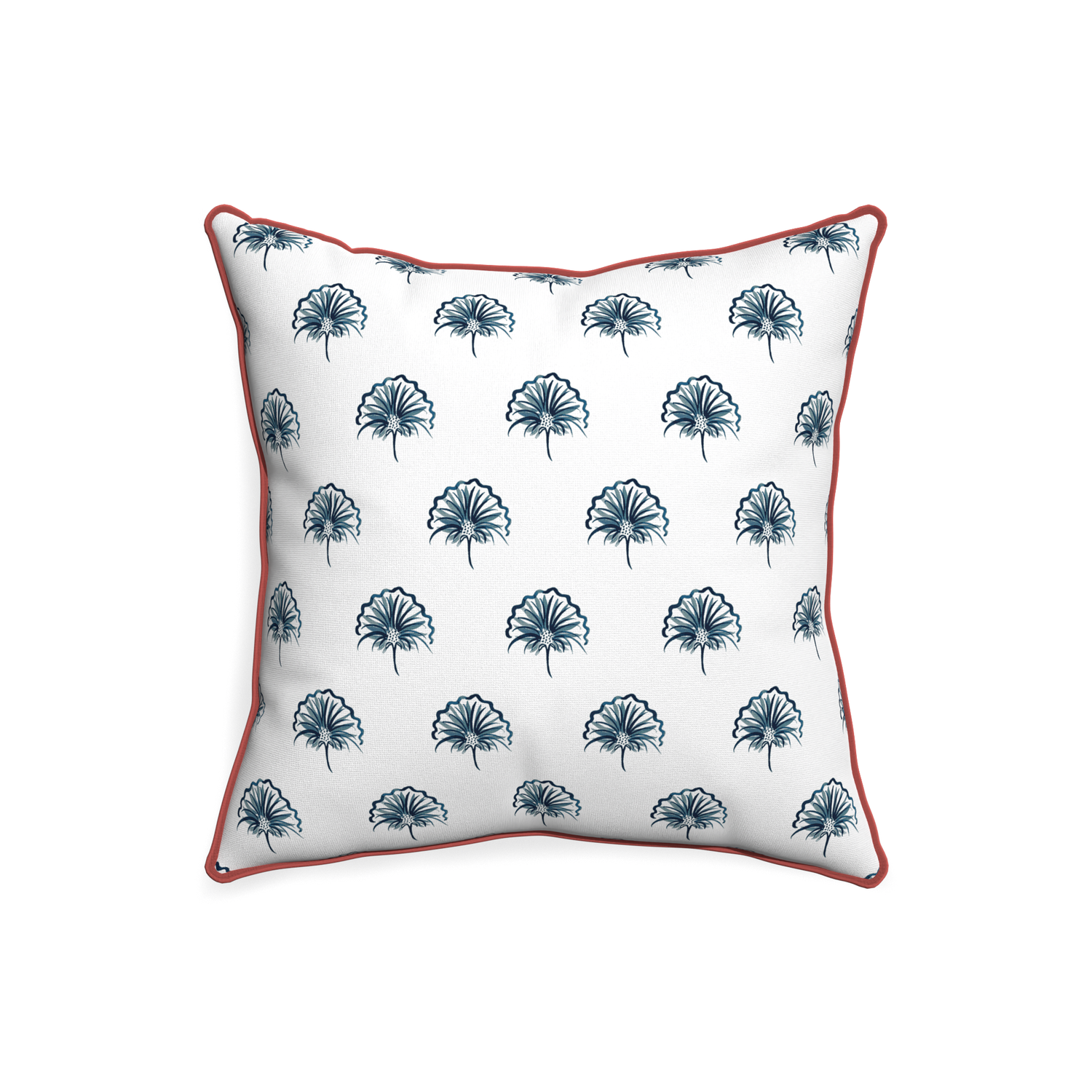 20-square penelope midnight custom floral navypillow with c piping on white background