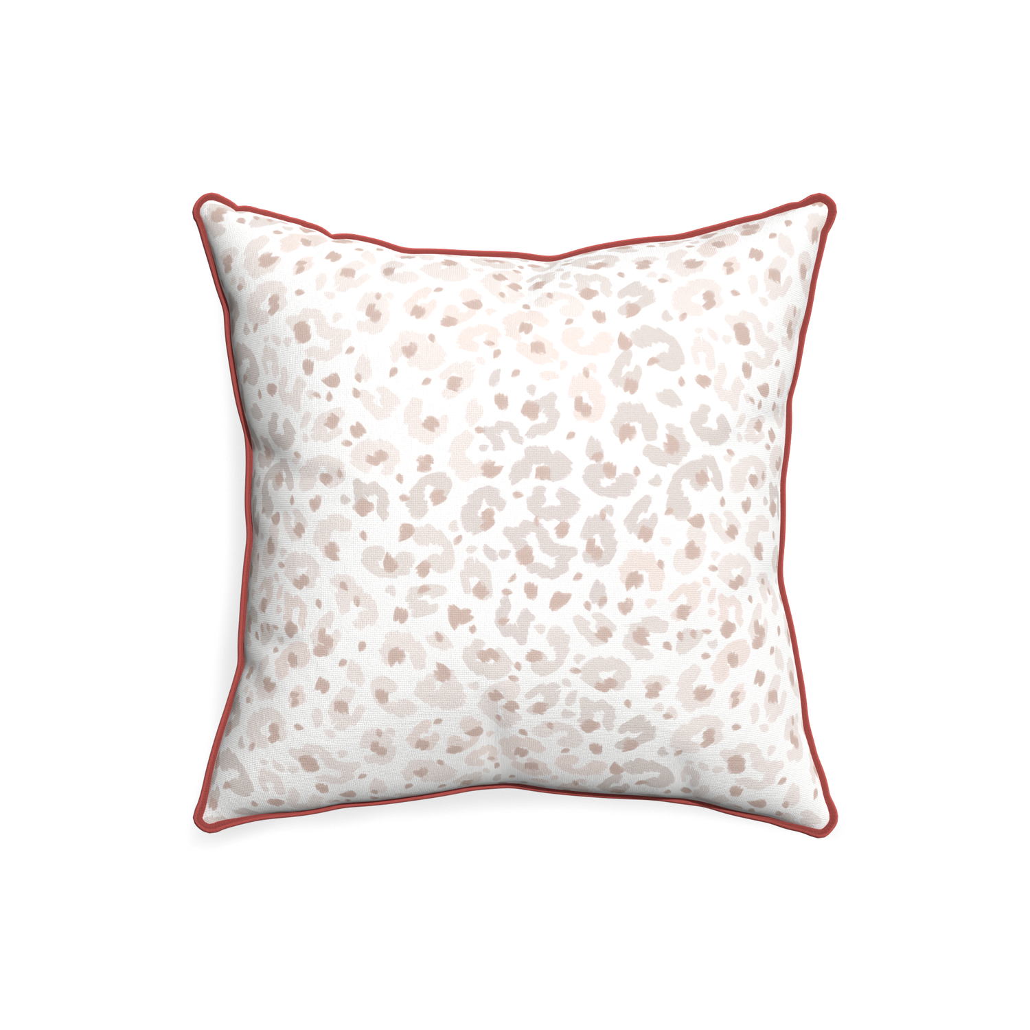 20-square rosie custom pillow with c piping on white background