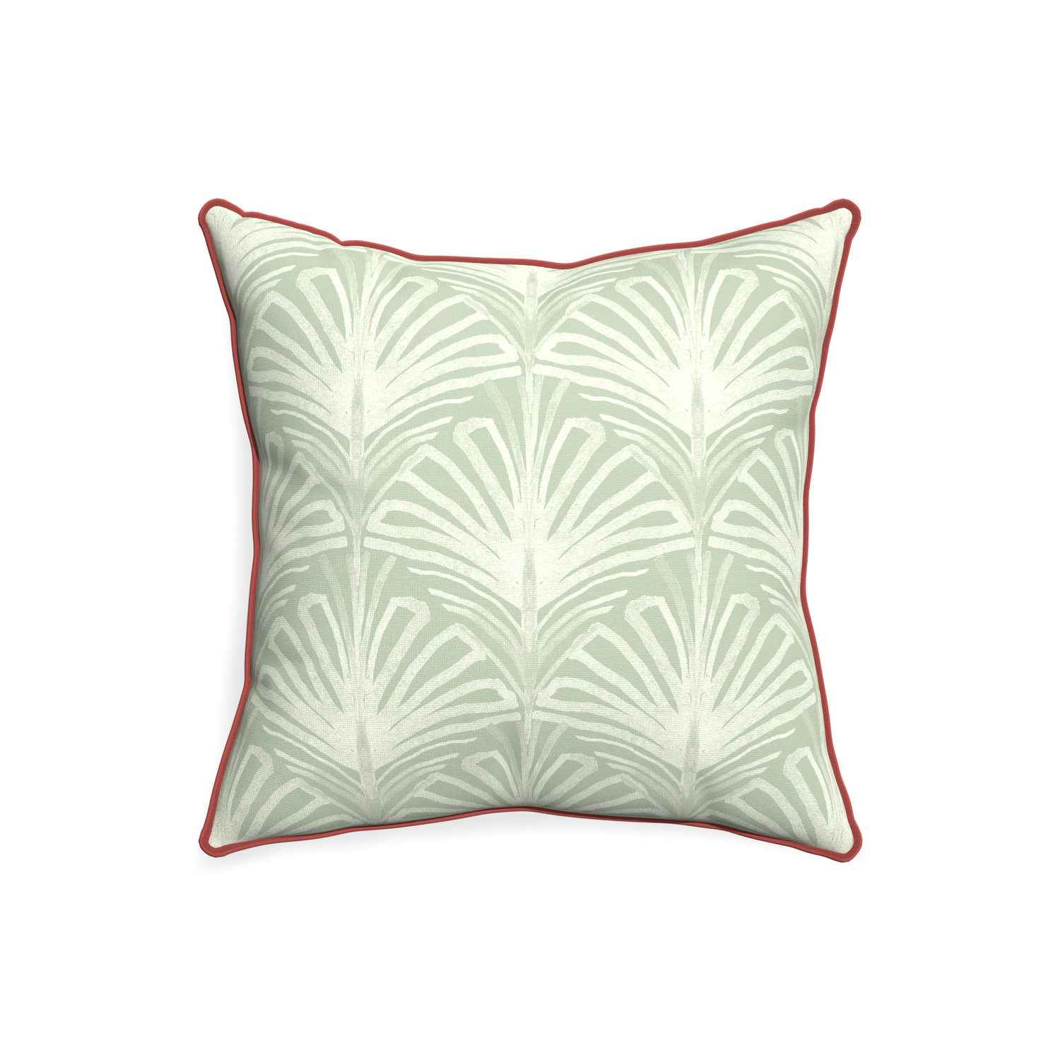 20-square suzy sage custom pillow with c piping on white background