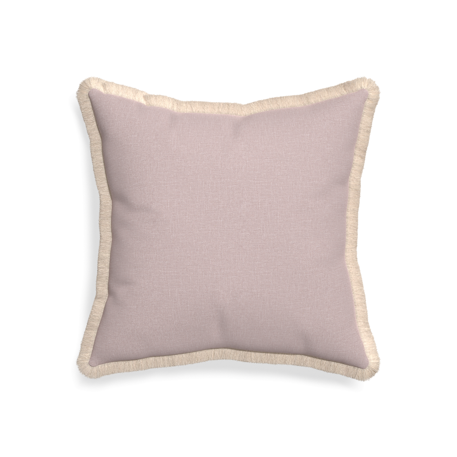 20-square orchid custom mauve pinkpillow with cream fringe on white background