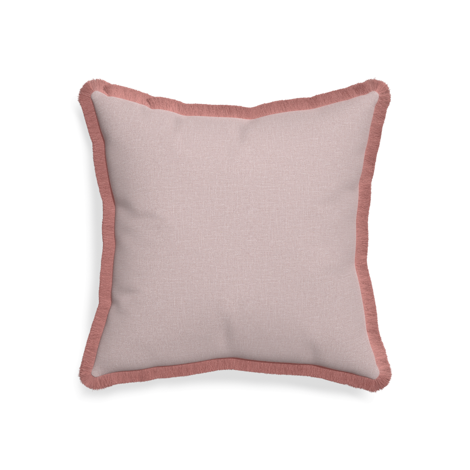 20-square orchid custom mauve pinkpillow with d fringe on white background