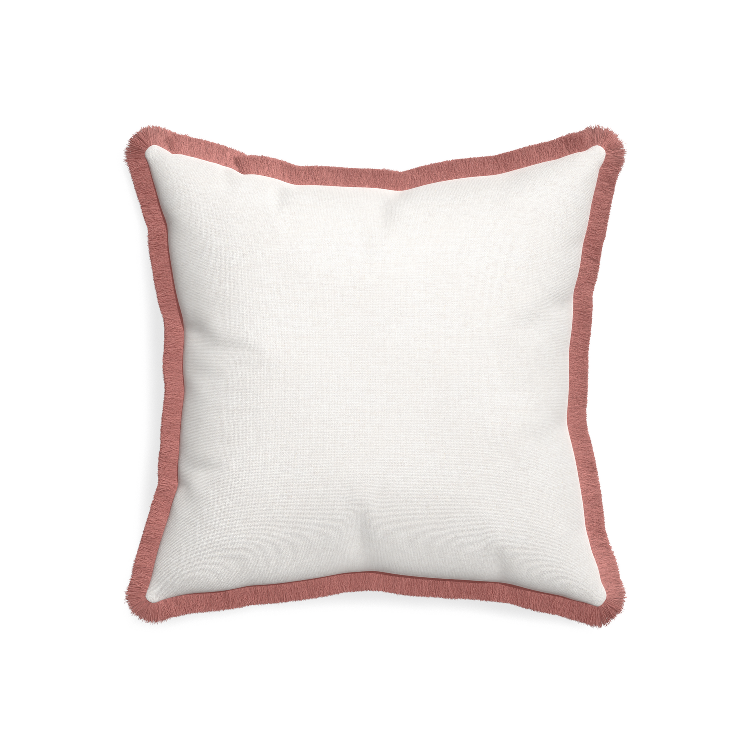 20-square flour custom pillow with d fringe on white background