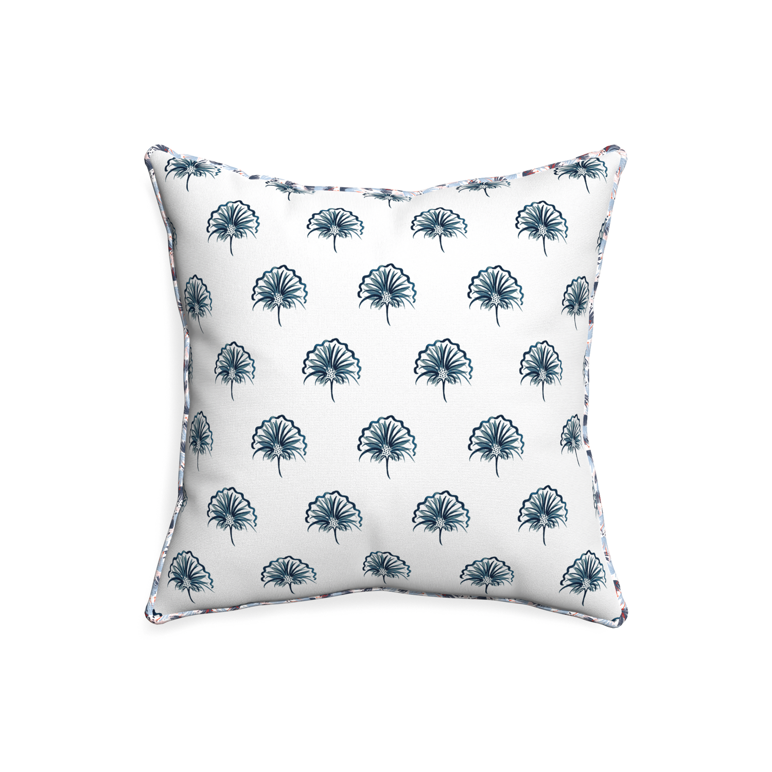 20-square penelope midnight custom pillow with e piping on white background