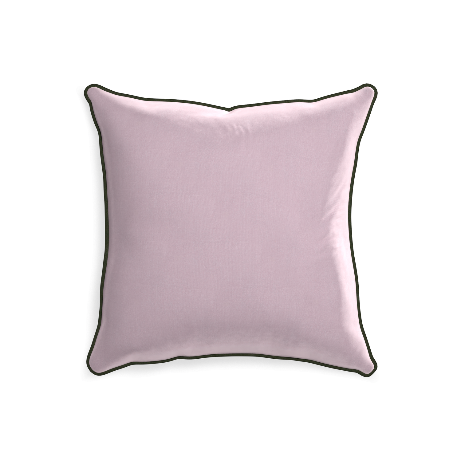 20-square lilac velvet custom lilacpillow with f piping on white background