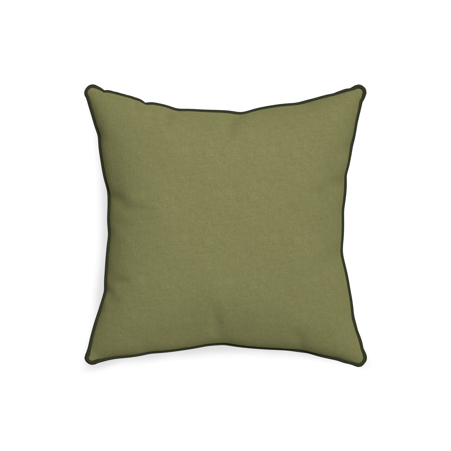 20-square moss custom moss greenpillow with f piping on white background