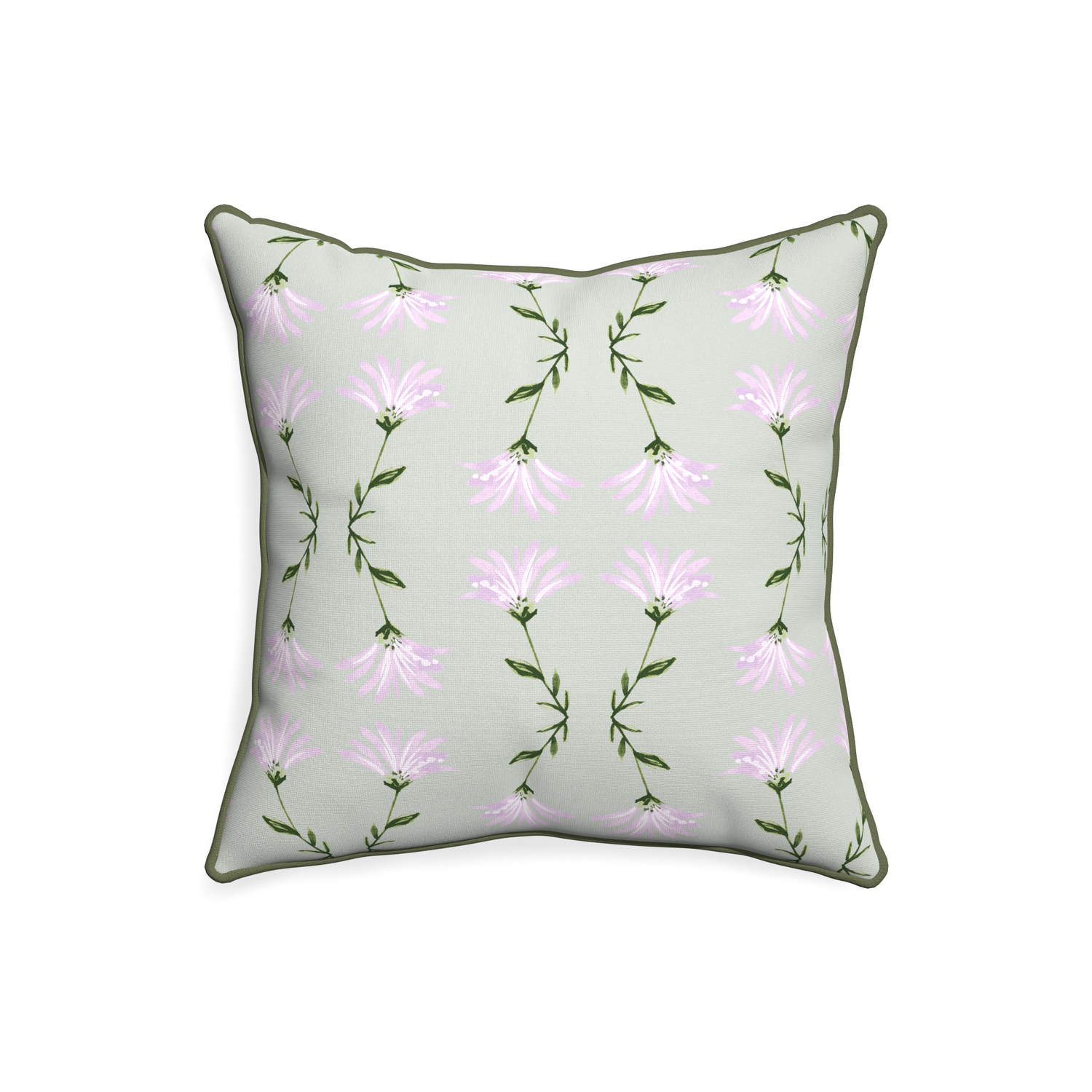 20-square marina sage custom pillow with f piping on white background
