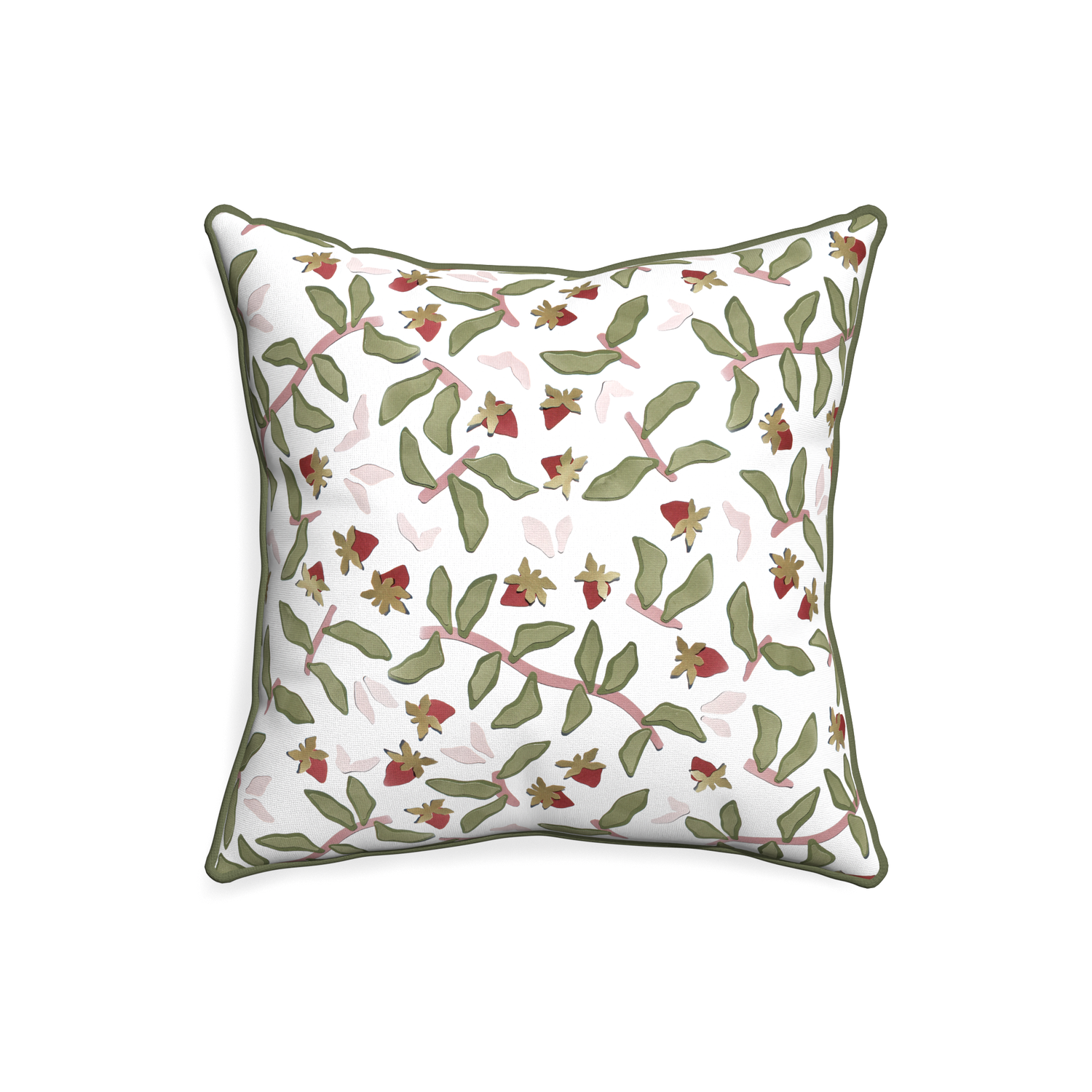 20-square nellie custom pillow with f piping on white background