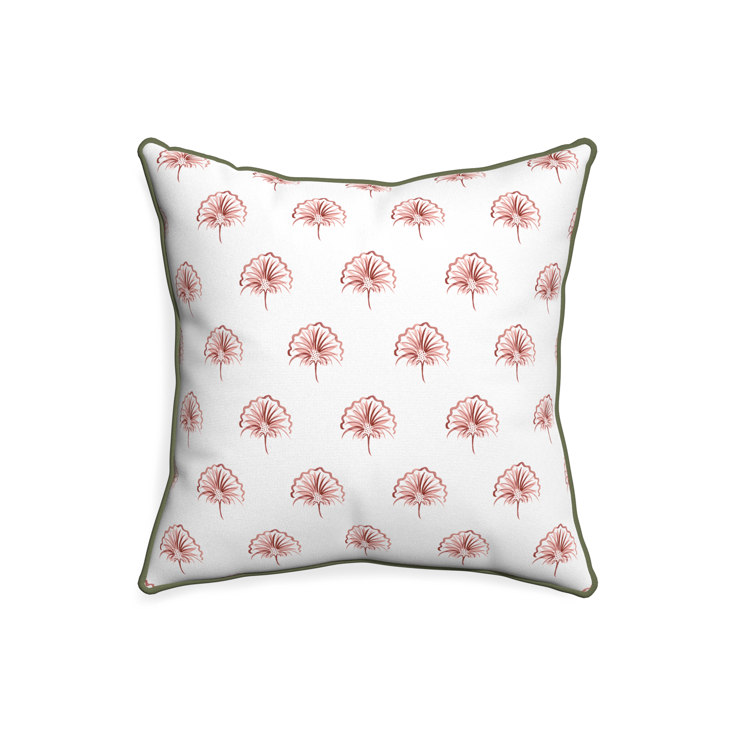 20-square penelope rose custom pillow with f piping on white background