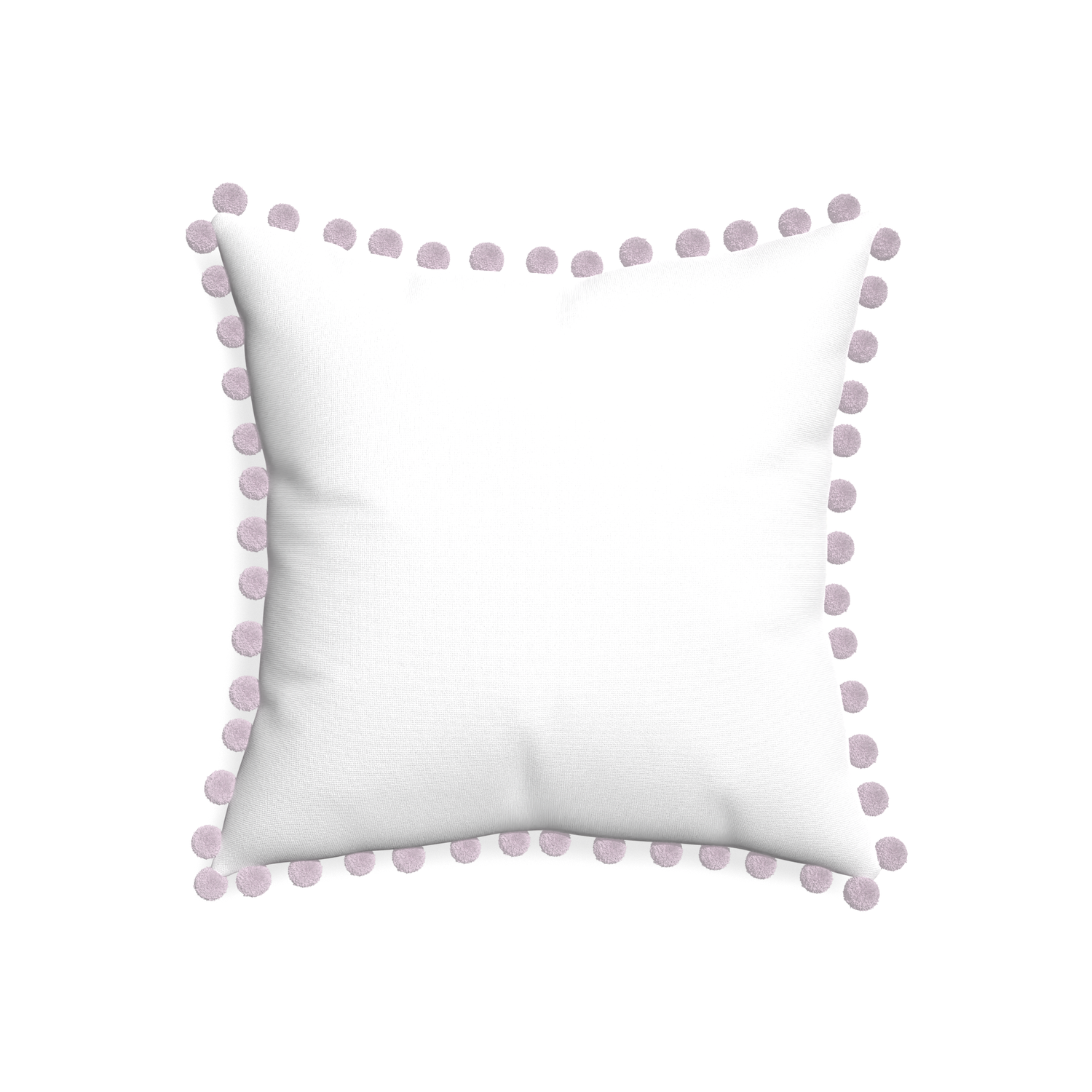 20-square snow custom pillow with l on white background