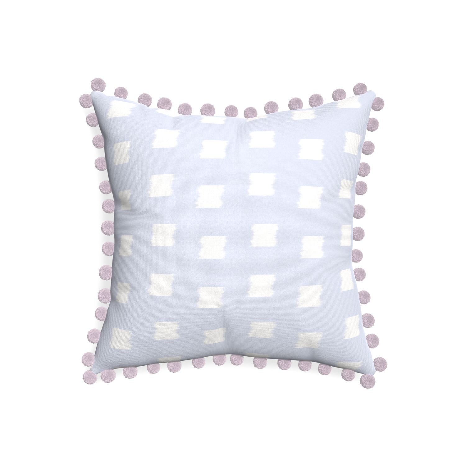 20-square denton custom sky blue patternpillow with l on white background