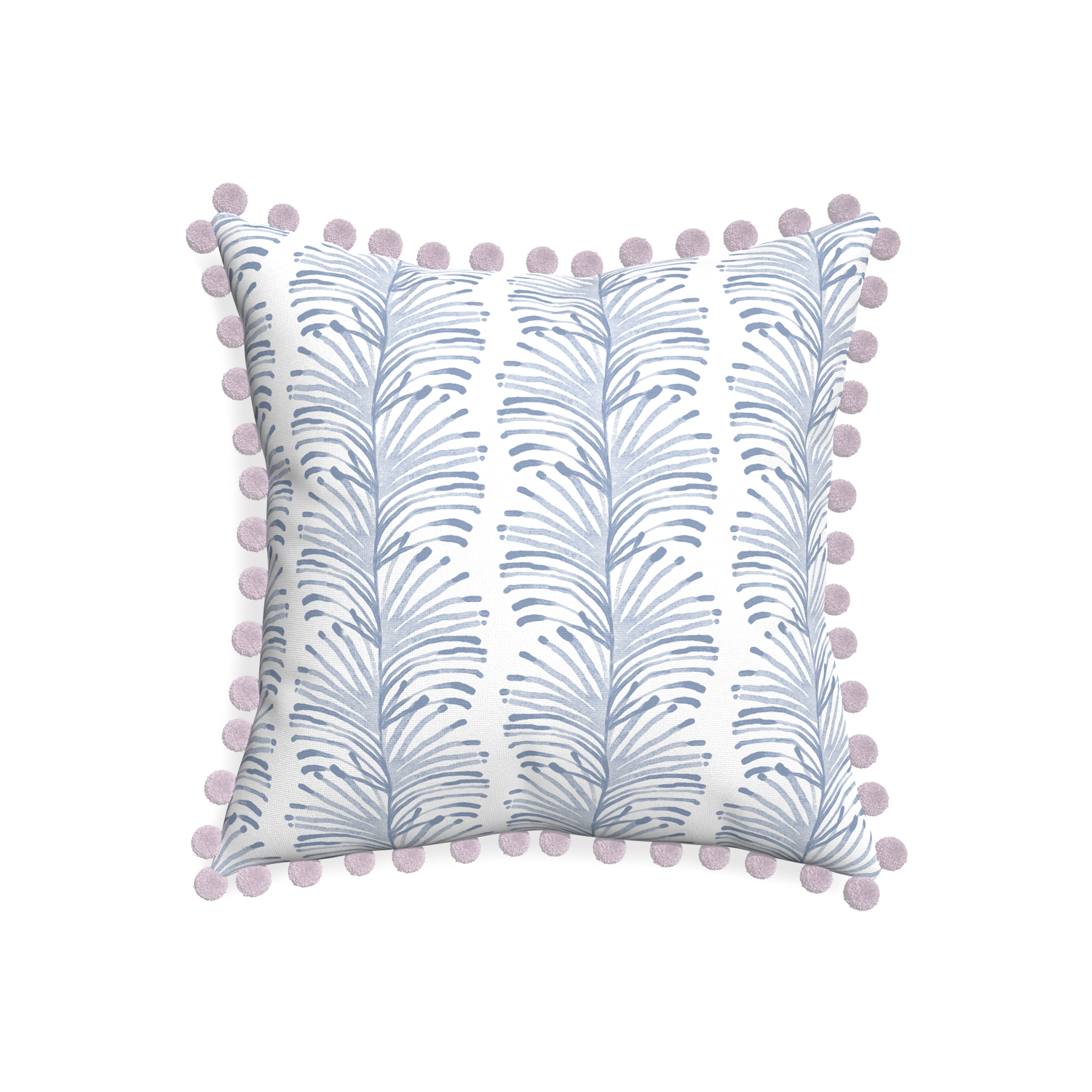20-square emma sky custom pillow with l on white background