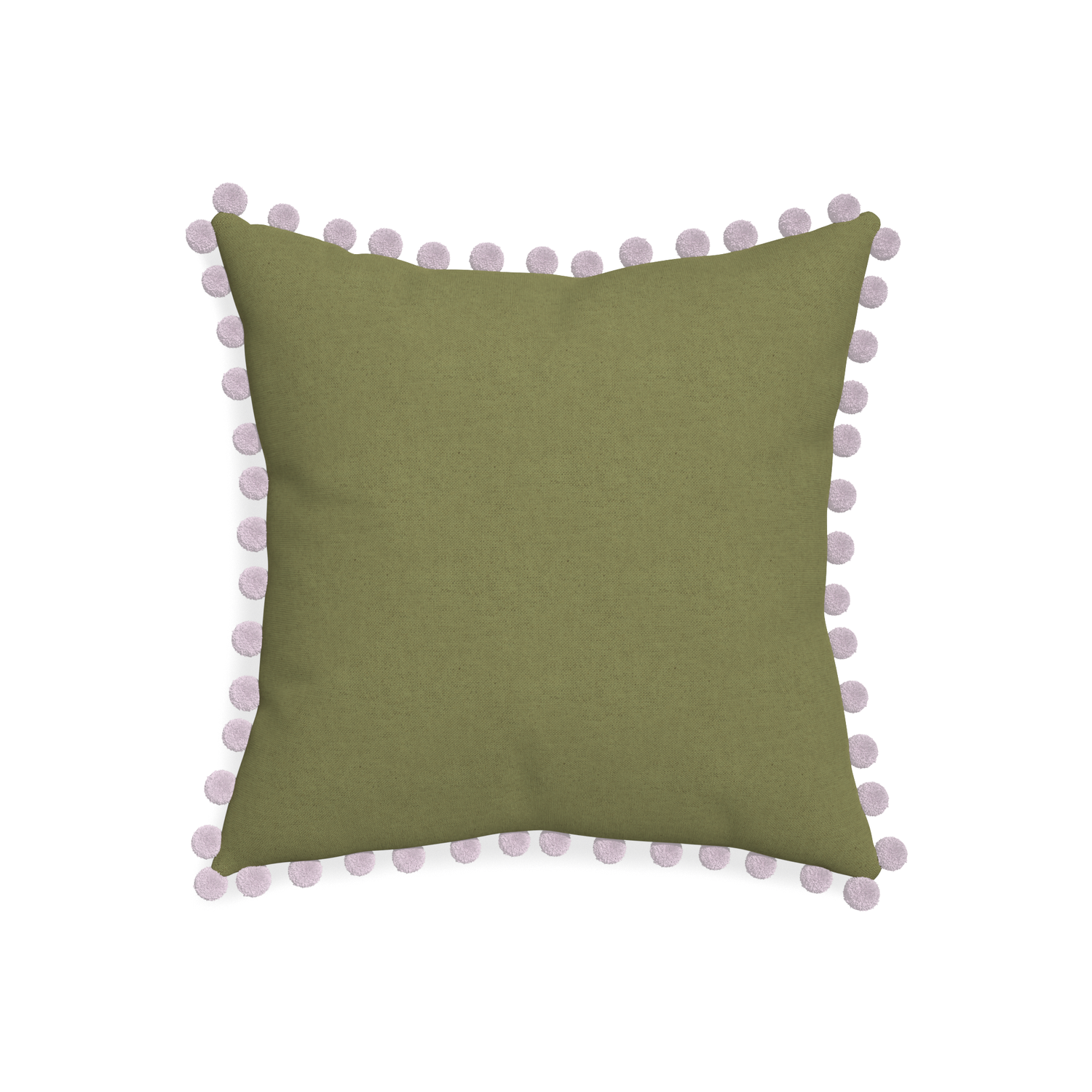 20-square moss custom moss greenpillow with l on white background