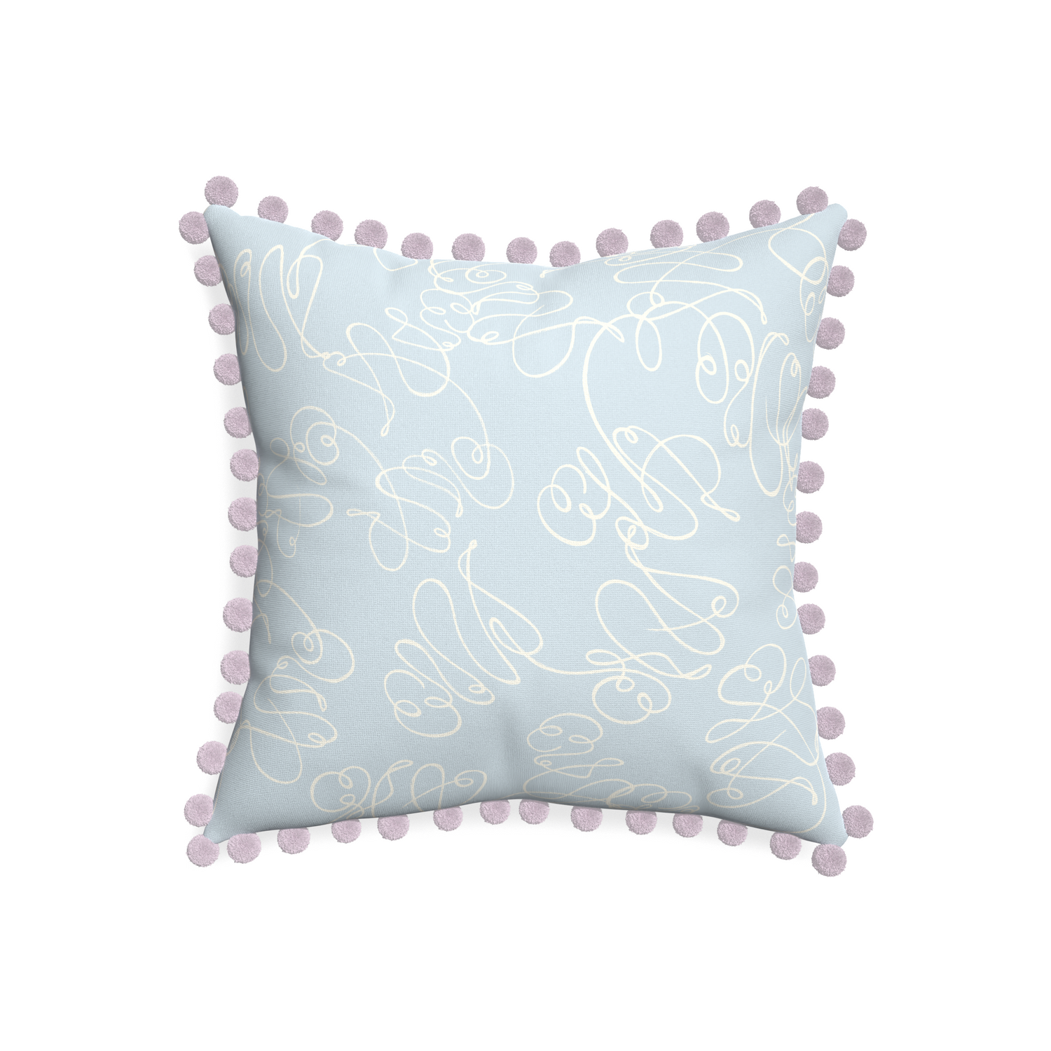 20-square mirabella custom pillow with l on white background
