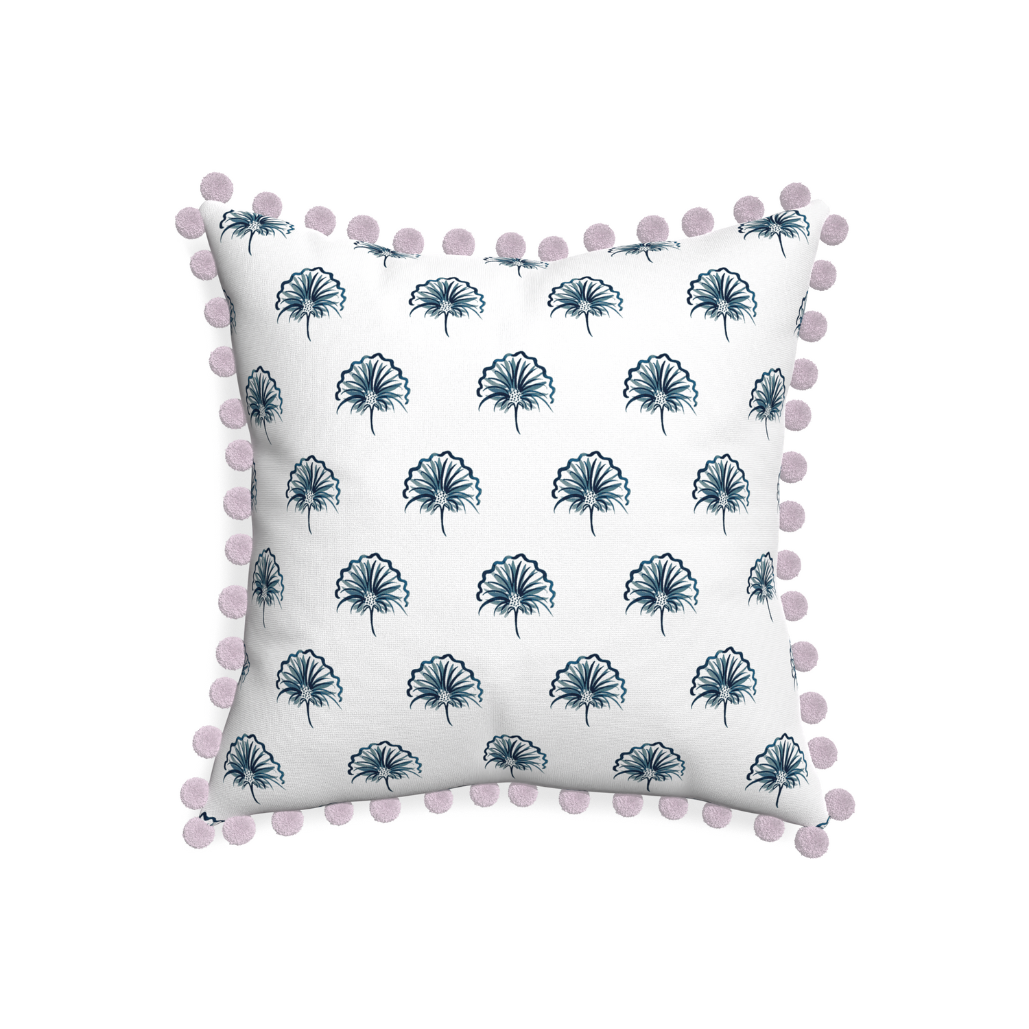 20-square penelope midnight custom pillow with l on white background