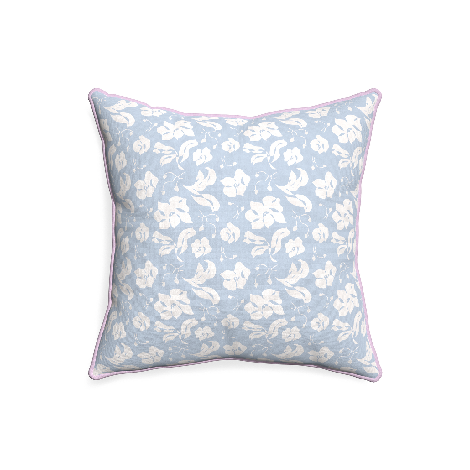 20-square georgia custom pillow with l piping on white background