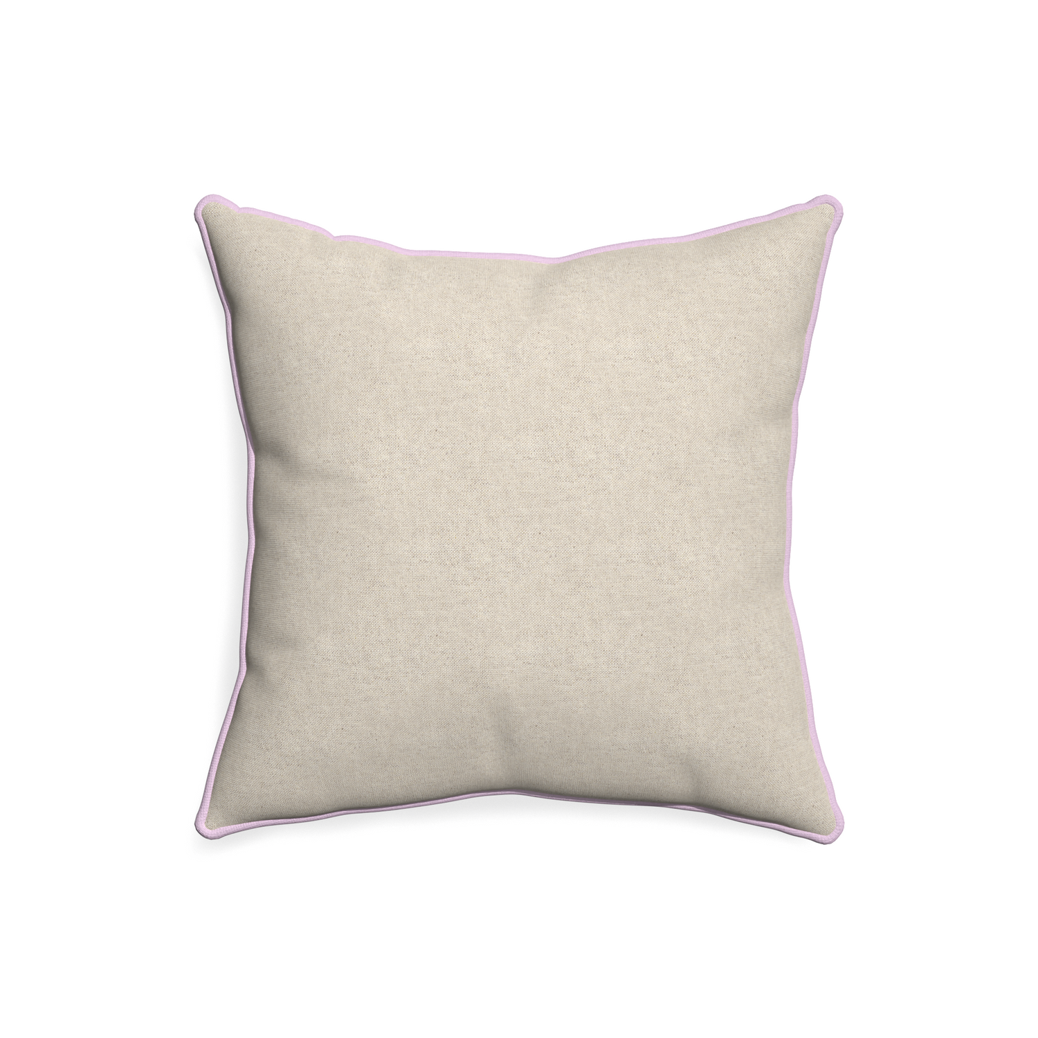20-square oat custom light brownpillow with l piping on white background