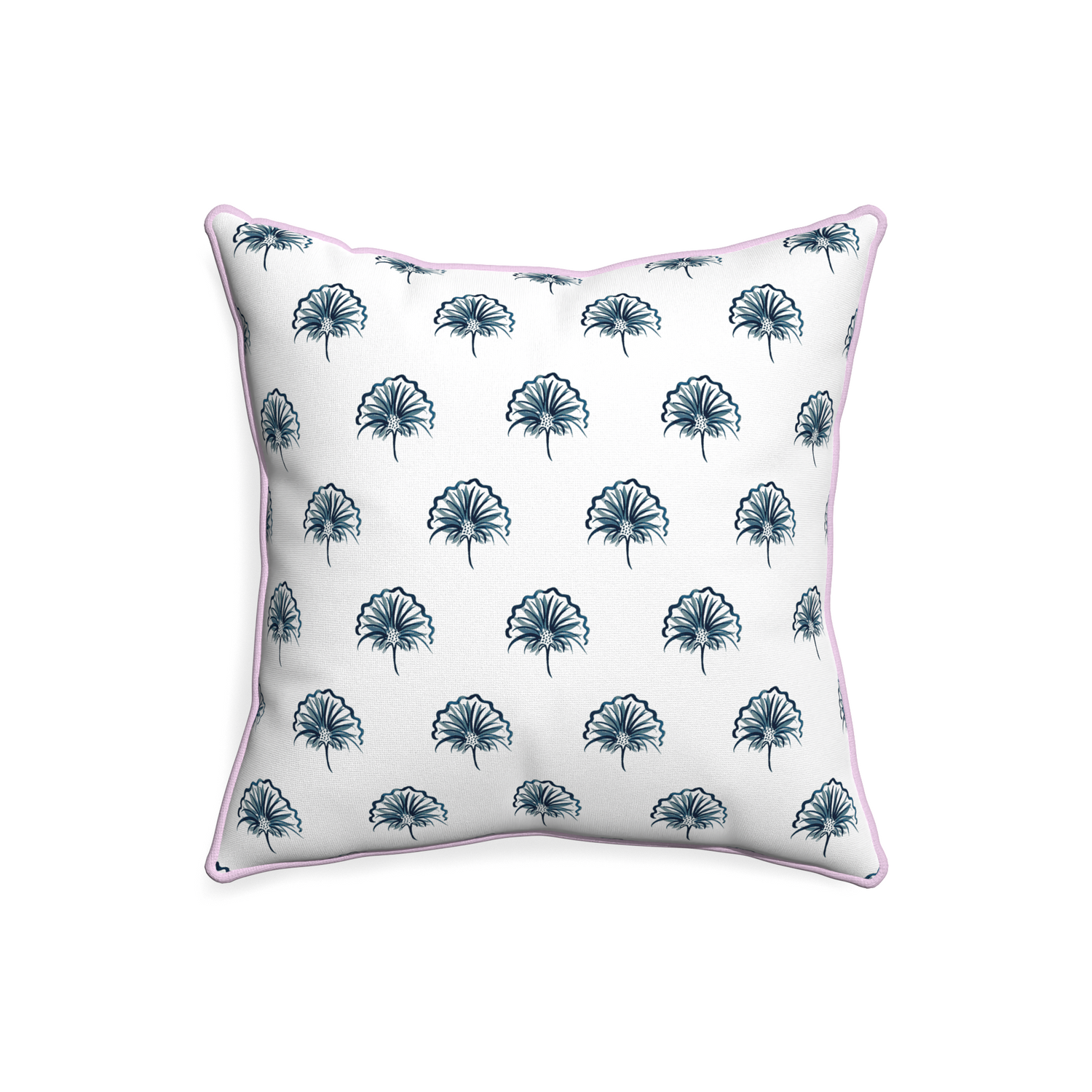 20-square penelope midnight custom floral navypillow with l piping on white background