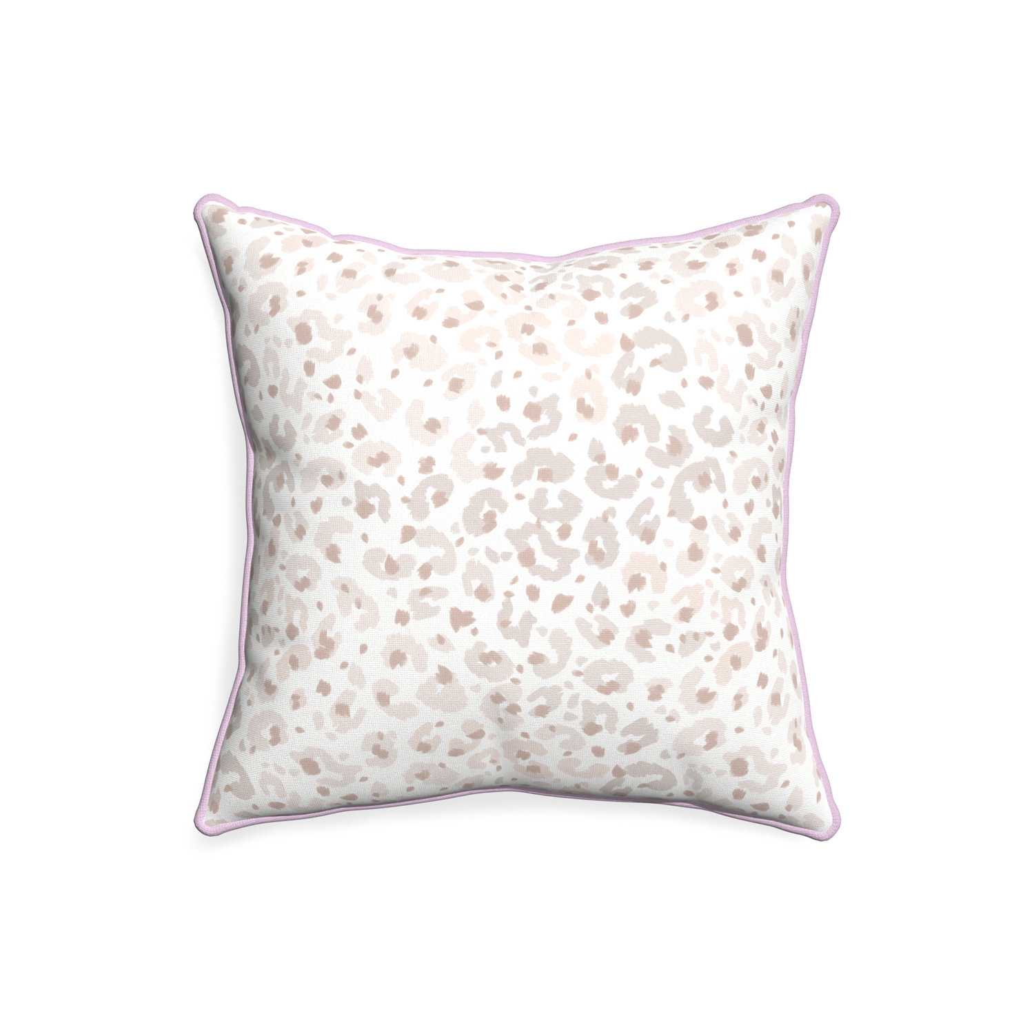 20-square rosie custom pillow with l piping on white background