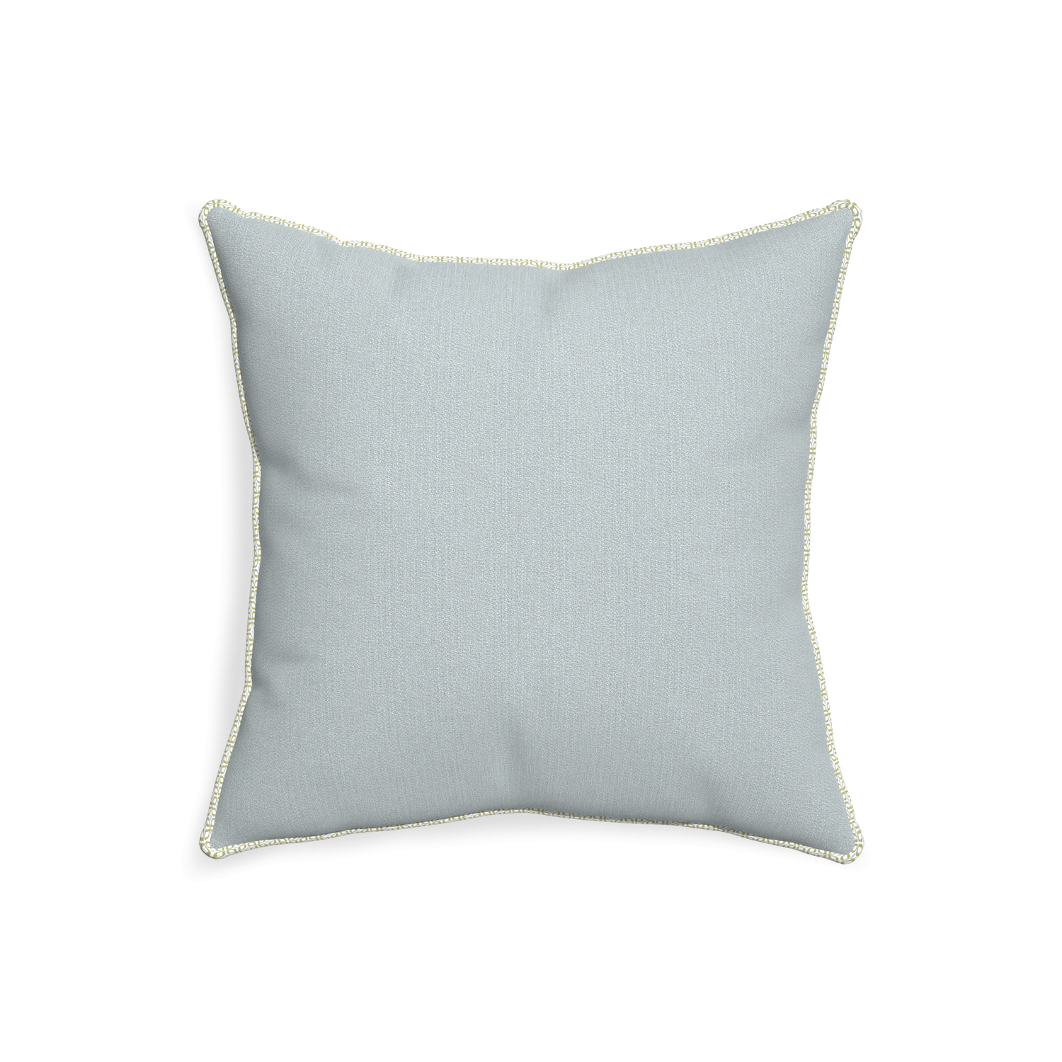 20-square sea custom grey bluepillow with l piping on white background