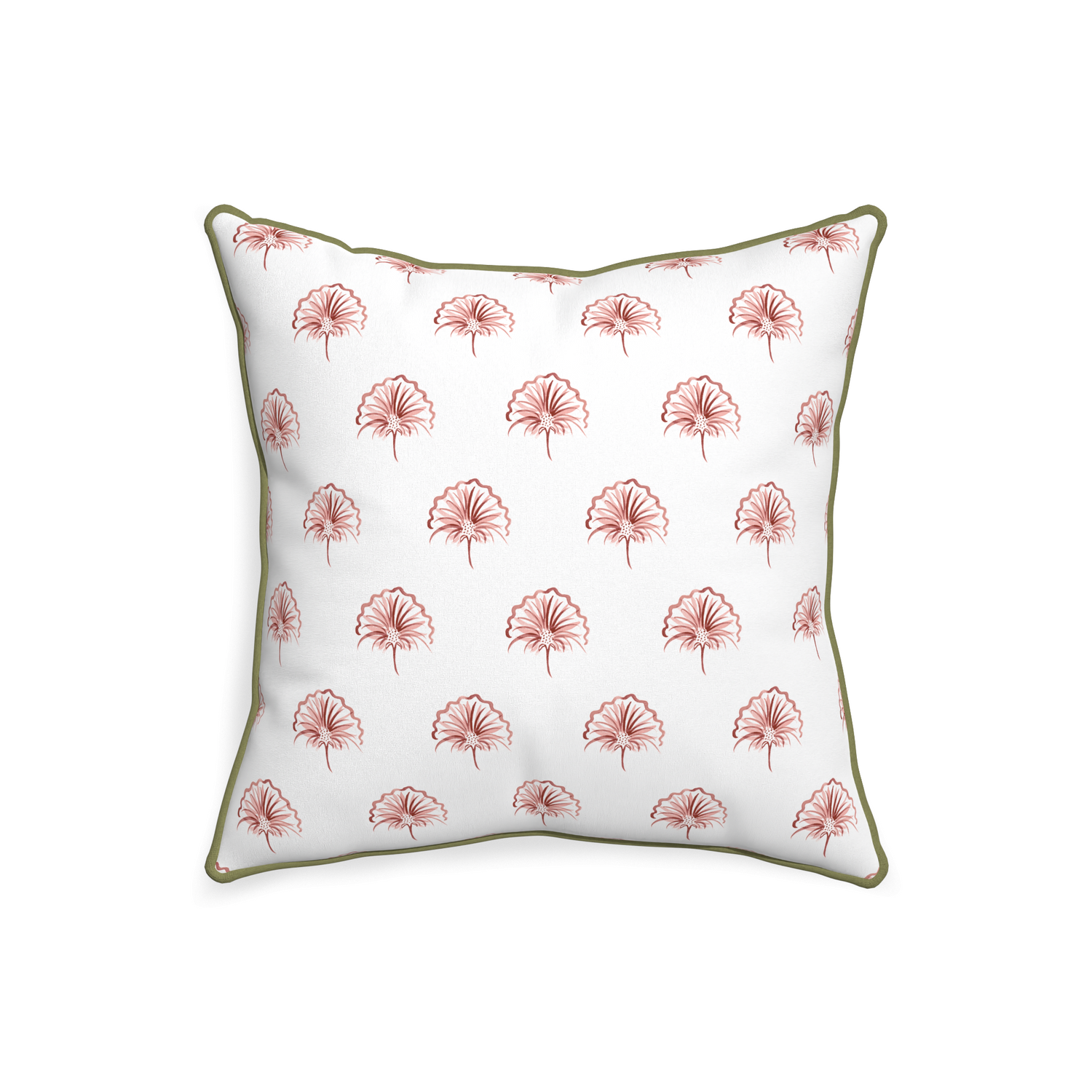 20-square penelope rose custom floral pinkpillow with moss piping on white background