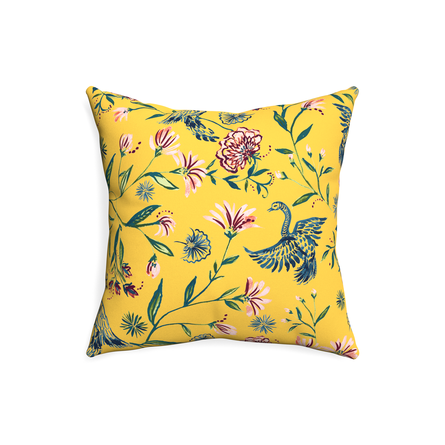 20-square daphne canary custom pillow with none on white background