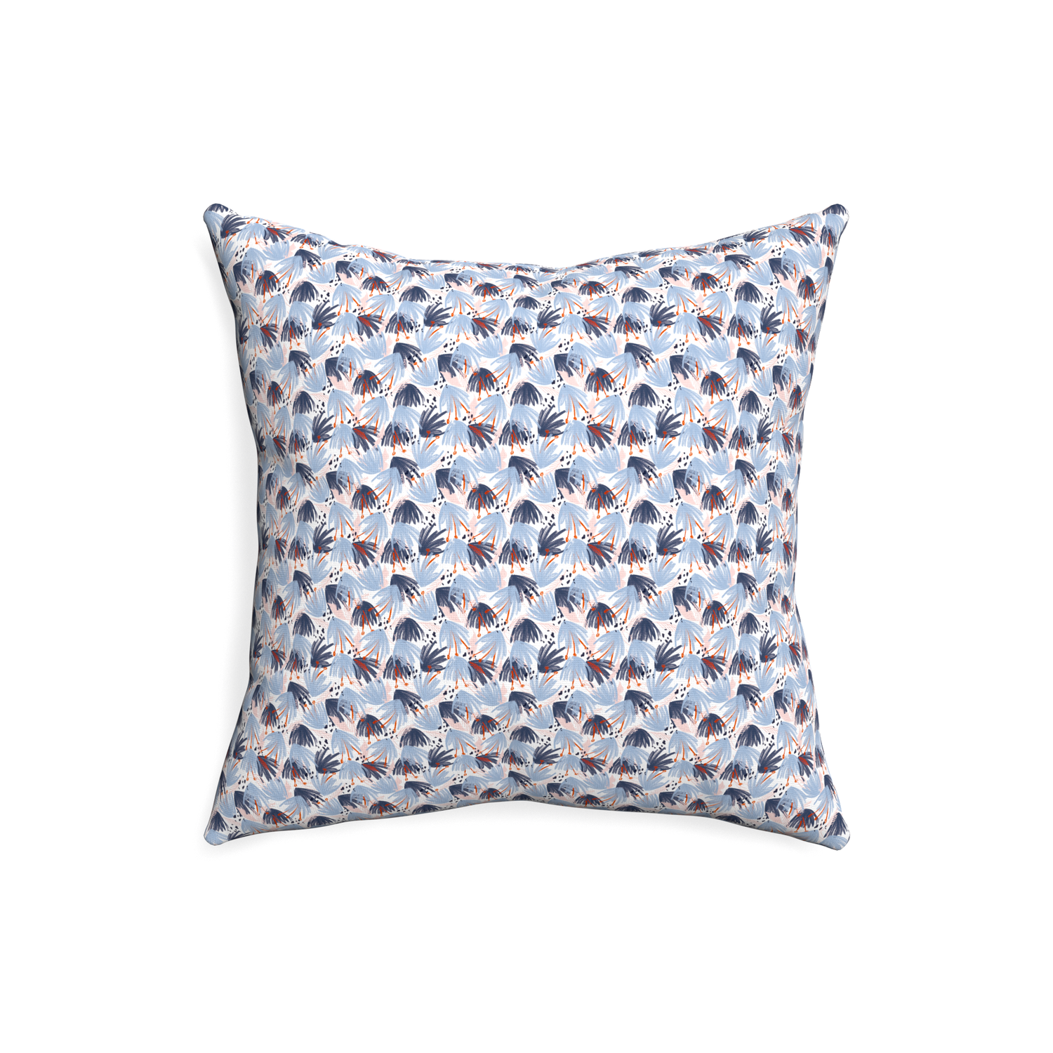 20-square eden blue custom pillow with none on white background