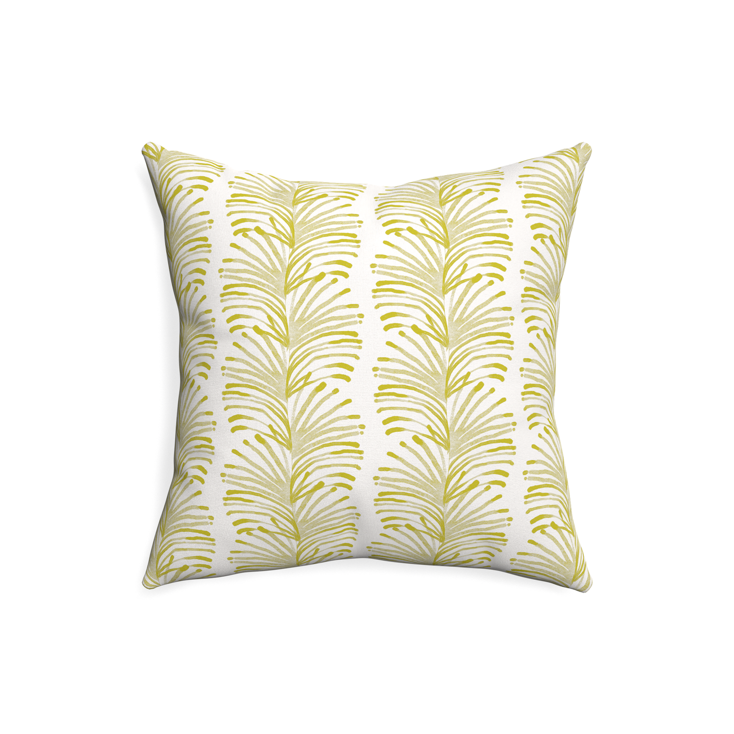 20-square emma chartreuse custom yellow stripe chartreusepillow with none on white background