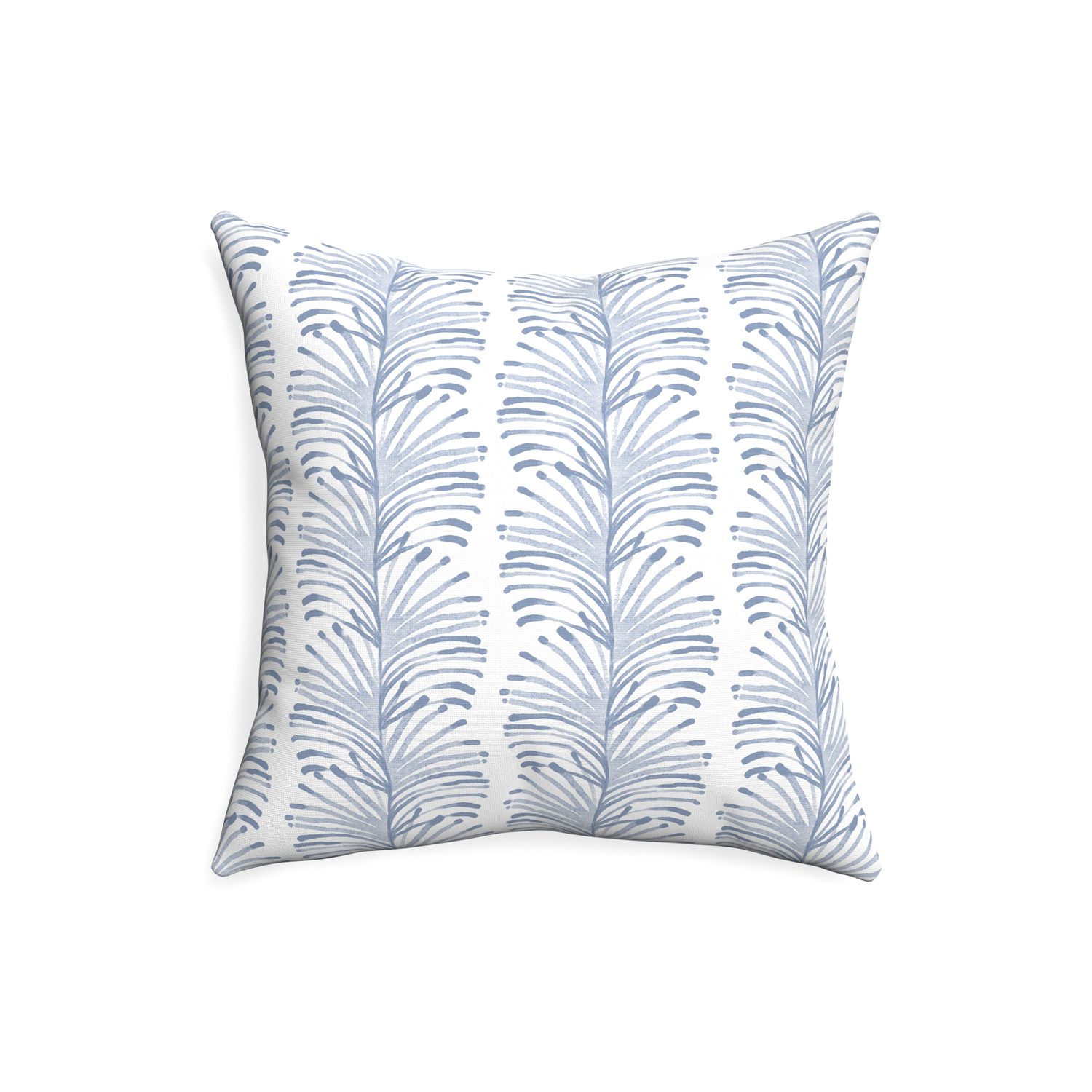 20-square emma sky custom sky blue botanical stripepillow with none on white background