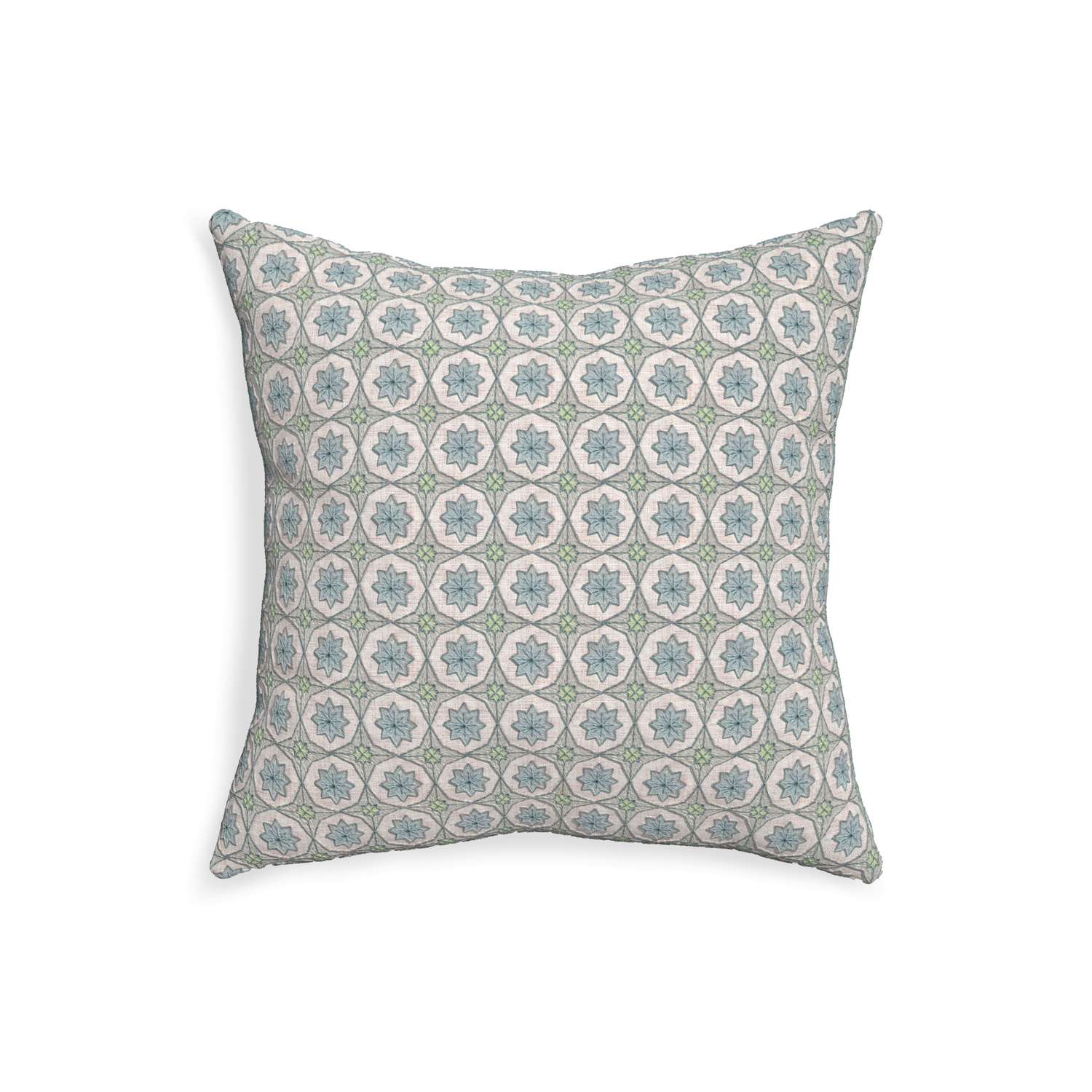 20-square hayes sea salt custom blue geometric pillow with none on white background