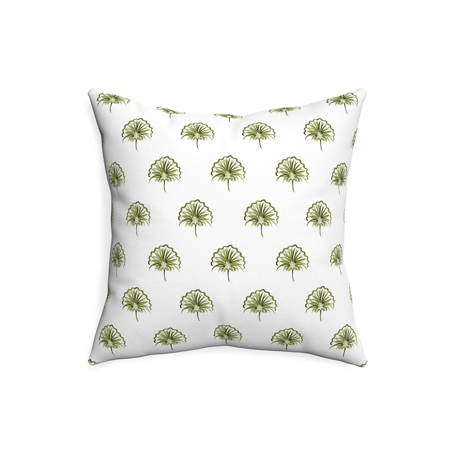 20-square penelope moss custom green floralpillow with none on white background