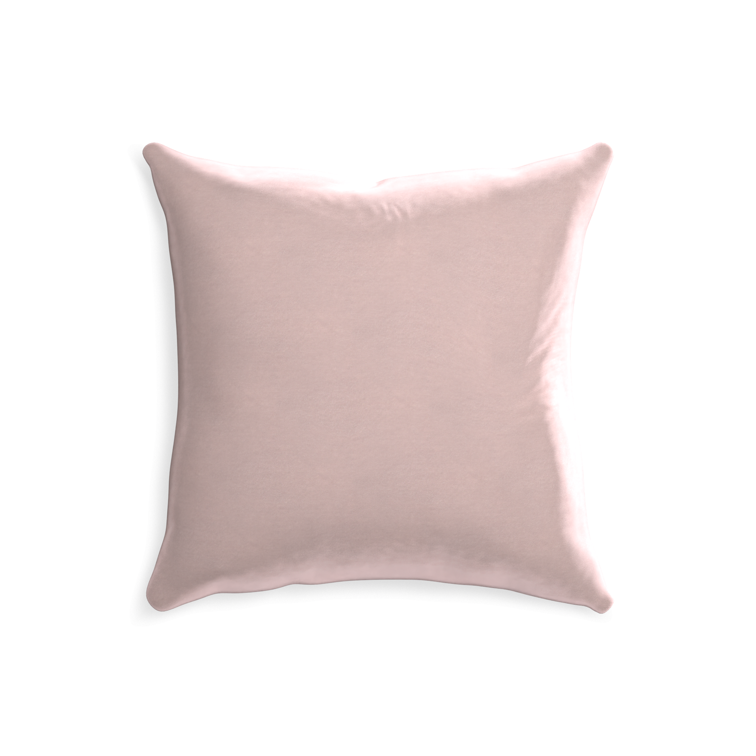 20-square rose velvet custom pillow with none on white background
