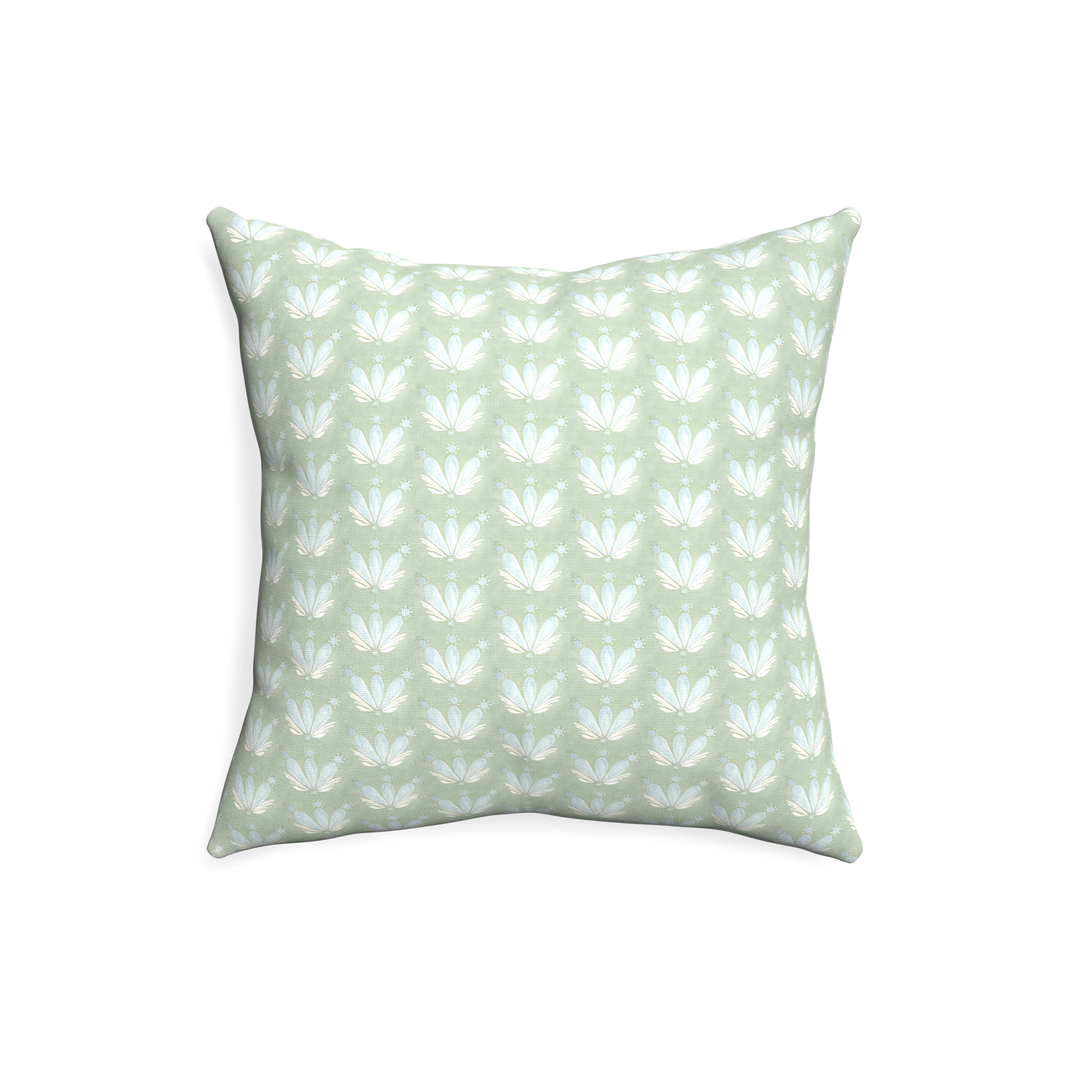 20-square serena sea salt custom blue & green floral drop repeatpillow with none on white background