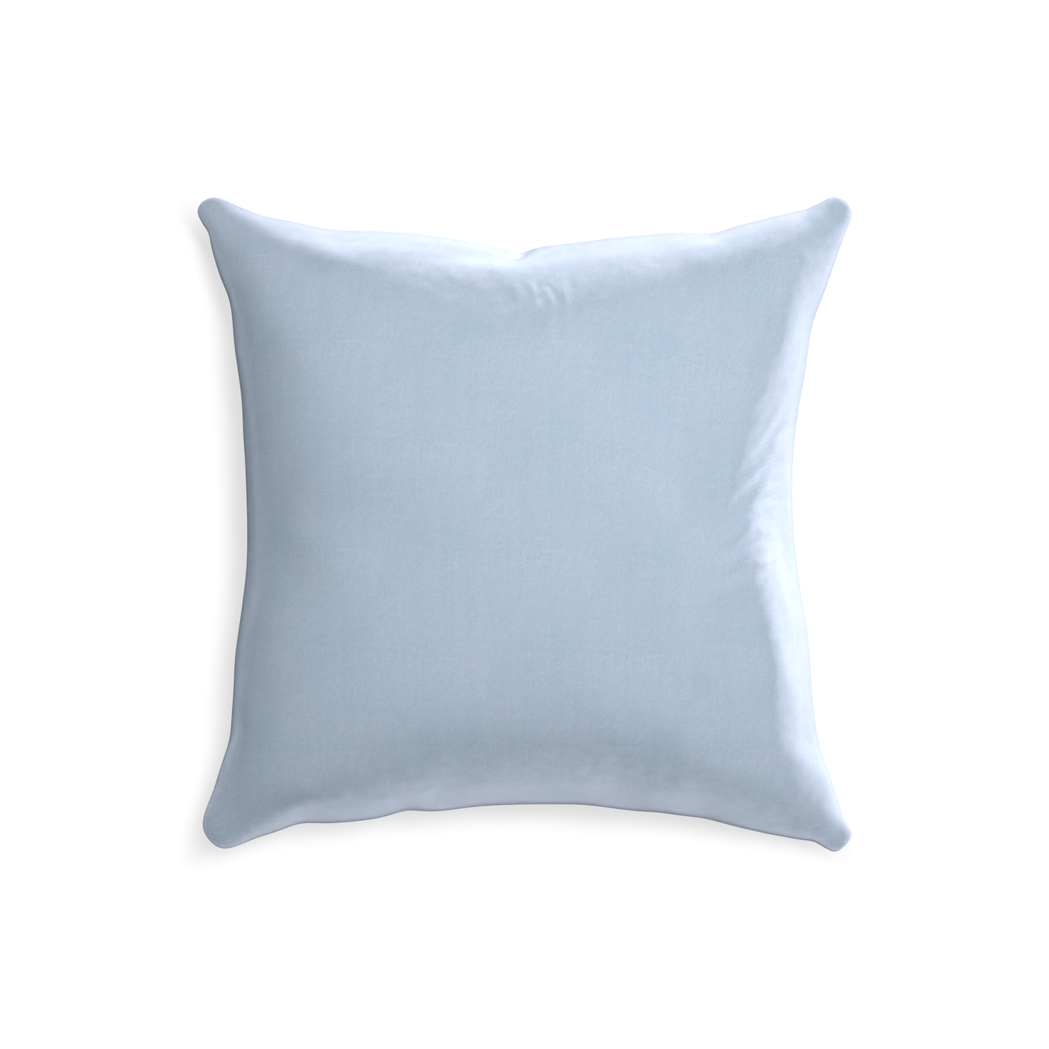 20-square sky velvet custom pillow with none on white background