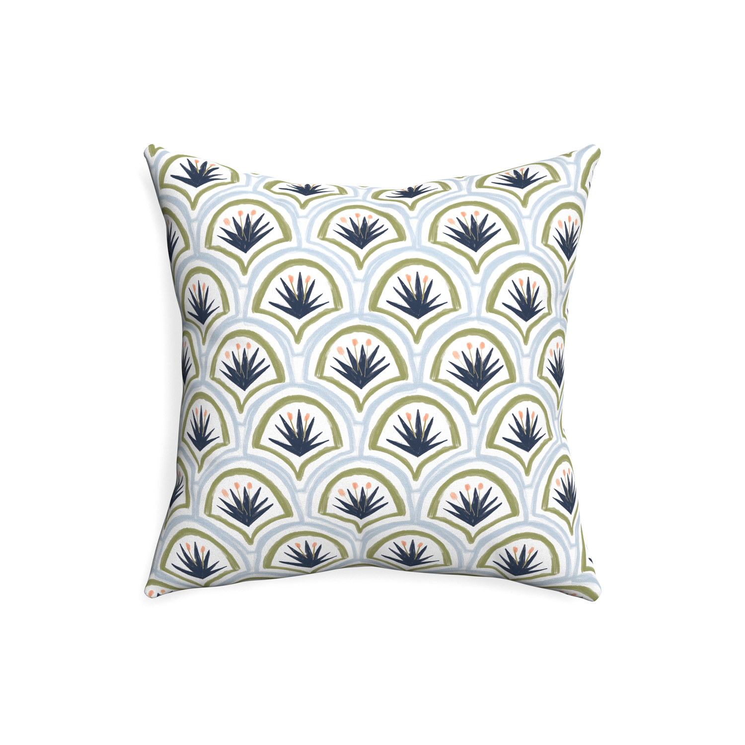 20-square thatcher midnight custom art deco palm patternpillow with none on white background
