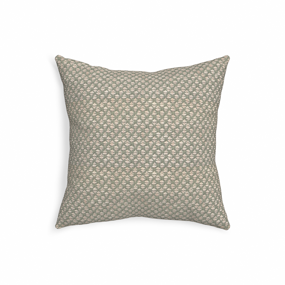 20-square quinn sage custom pillow with n on white background