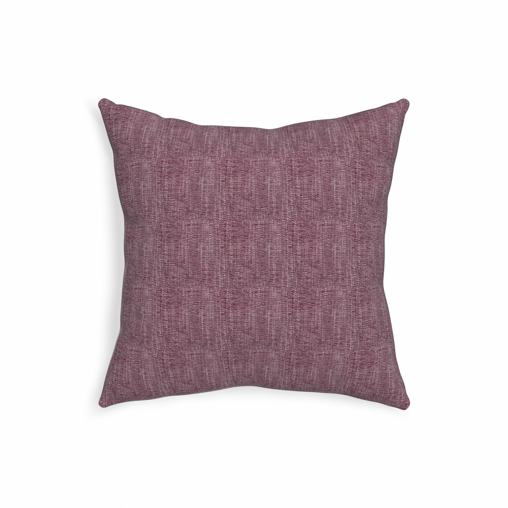 20-square burgundy custom pillow with n on white background