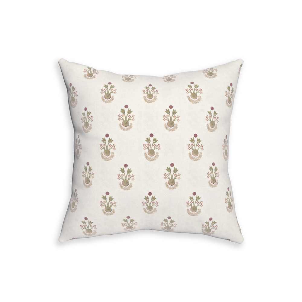 20-square lucie clay custom pillow with n on white background