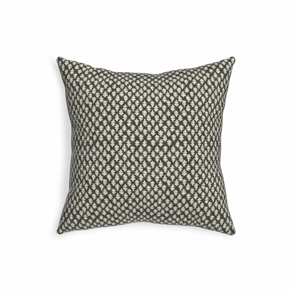 20-square quinn charcoal custom pillow with n on white background