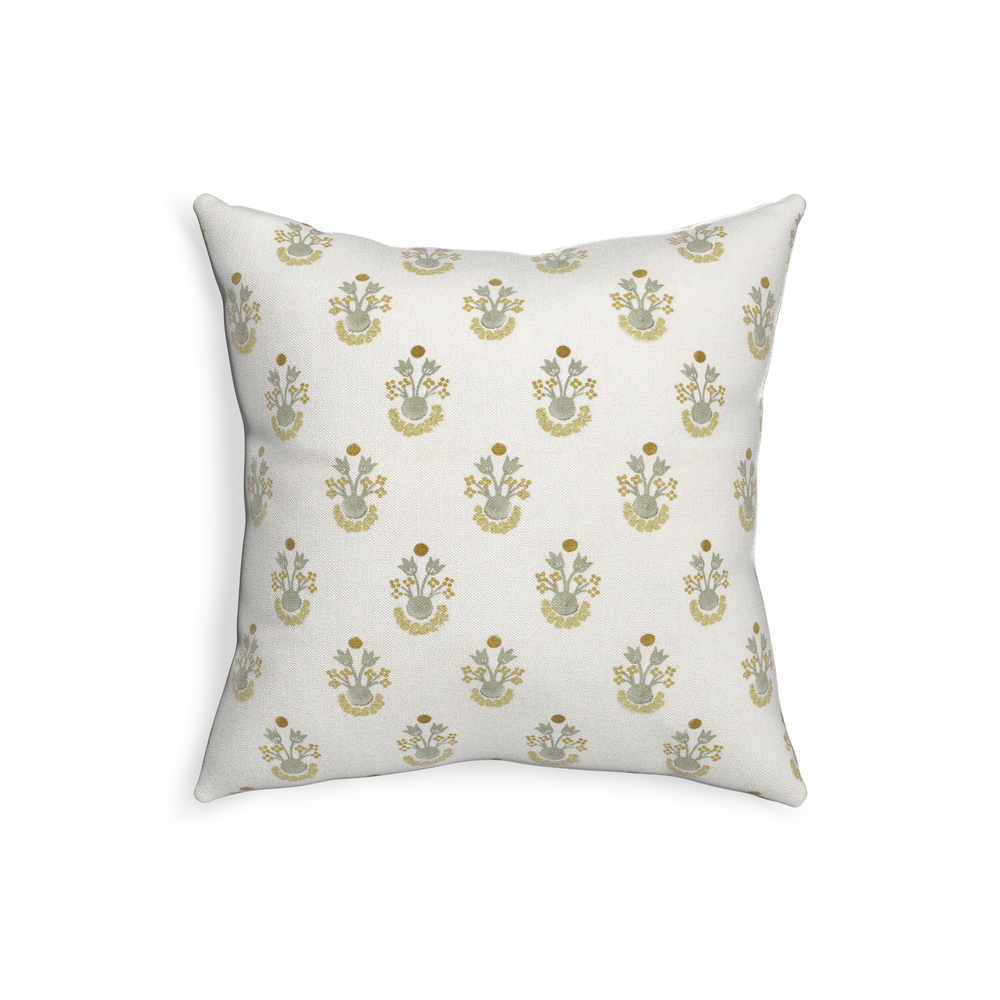 20-square lucie chamomile custom pillow with n on white background
