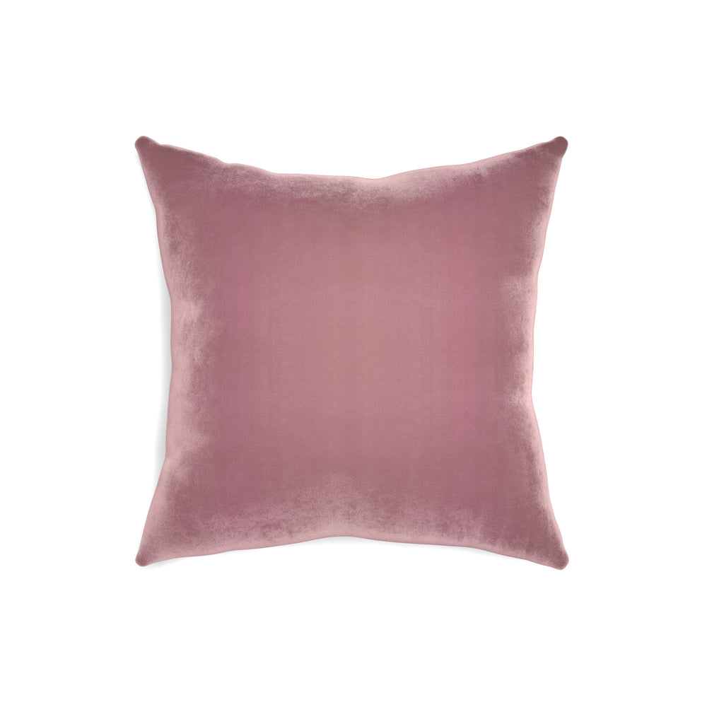20-square azalea velvet custom pillow with n on white background