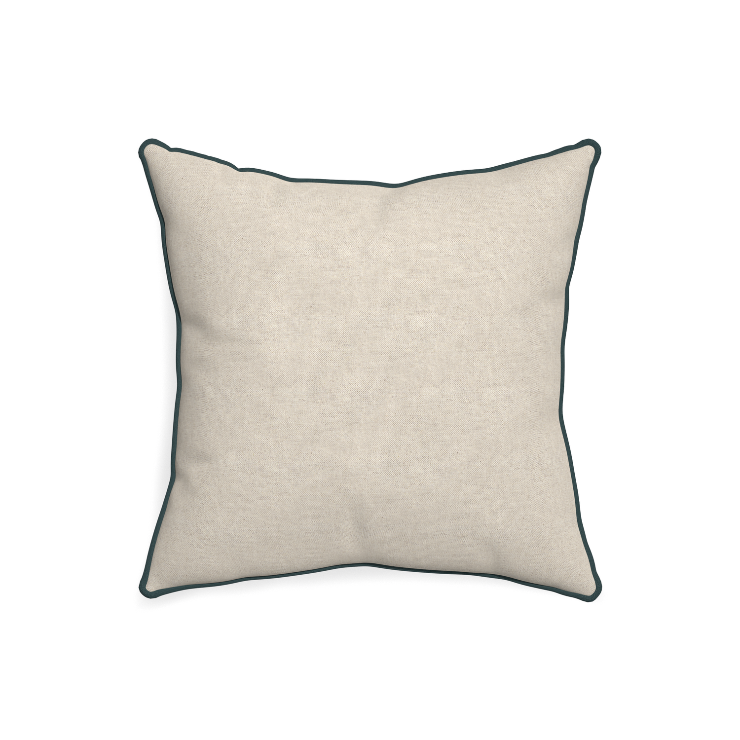 20-square oat custom light brownpillow with p piping on white background