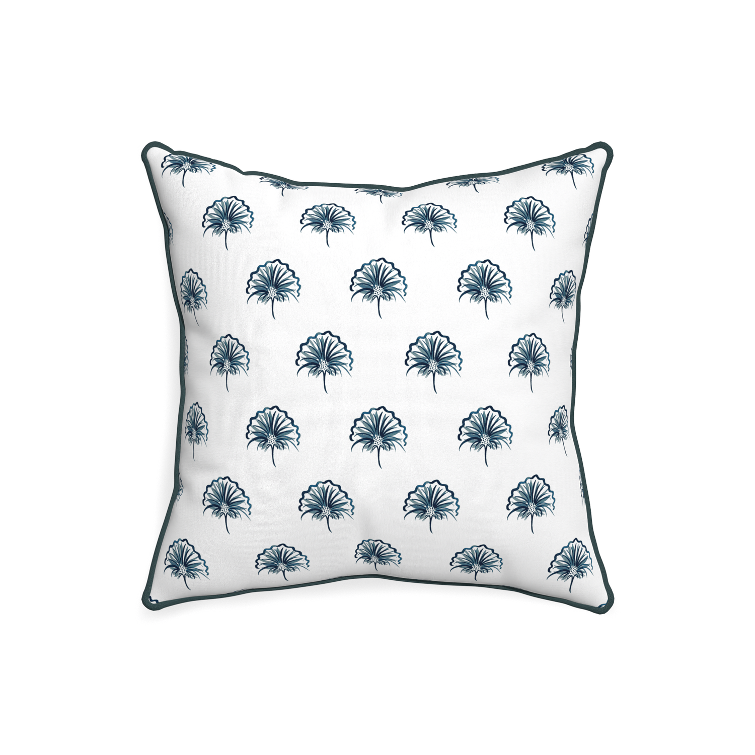 20-square penelope midnight custom floral navypillow with p piping on white background