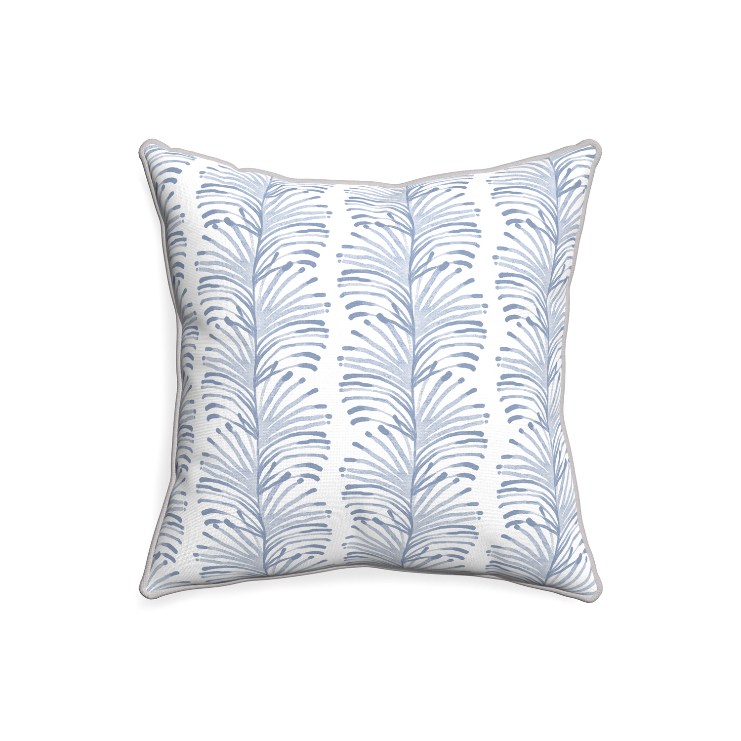20-square emma sky custom sky blue botanical stripepillow with pebble piping on white background