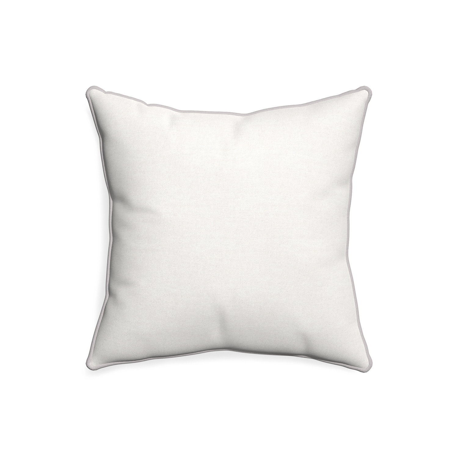 20-square flour custom pillow with pebble piping on white background
