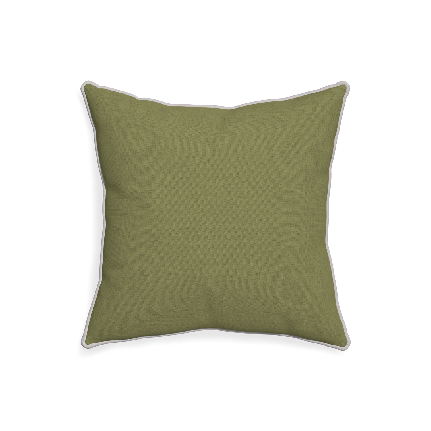 20-square moss custom moss greenpillow with pebble piping on white background