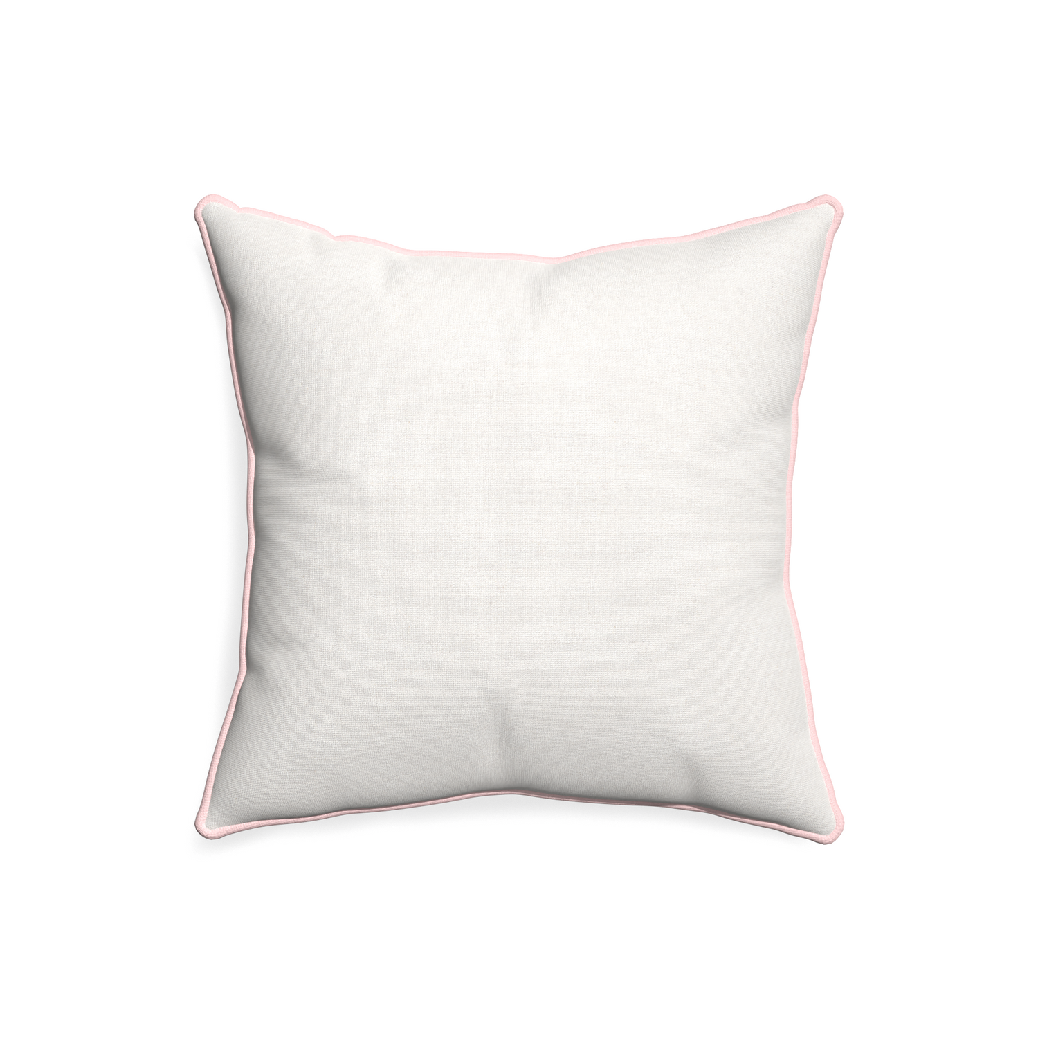 20-square flour custom pillow with petal piping on white background